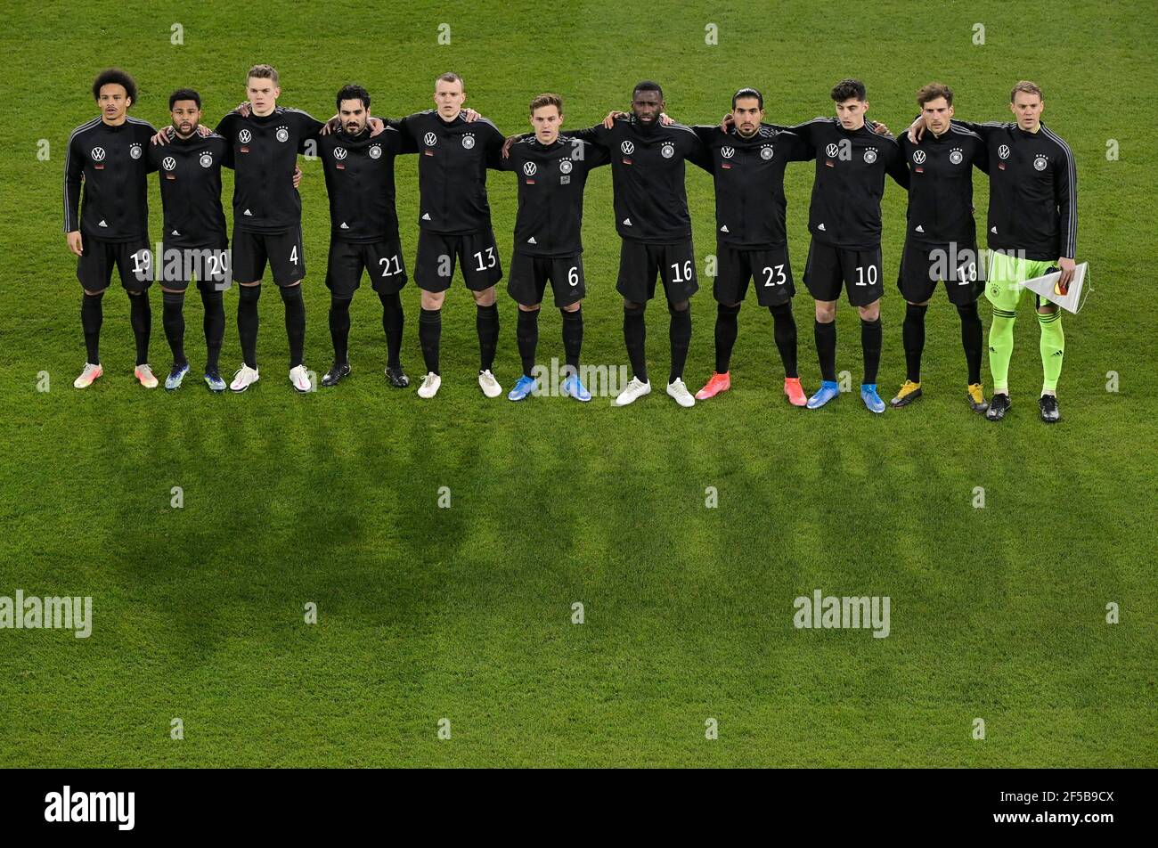 Soccer Football - World Cup Qualifiers Europe - Group J - Germany v Iceland - MSV-Arena, Duisburg, Germany - March 25, 2021 Germany line up before the match Pool via REUTERS/Tobias Schwarz Stock Photo