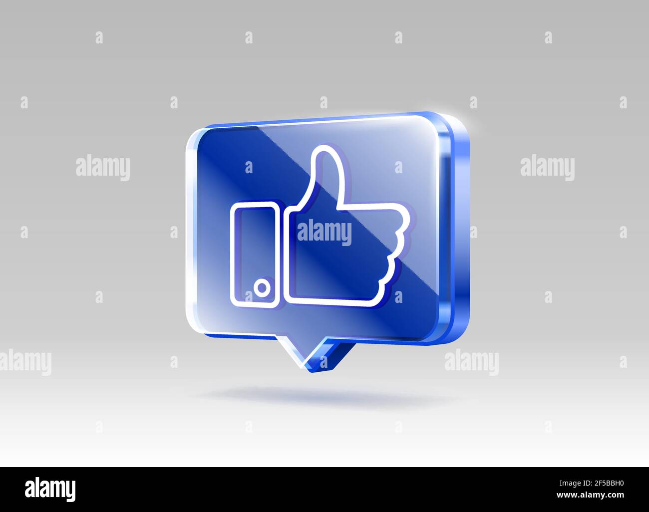 Hand like icon, sign follower 3d banner, best post social media. Vector ...