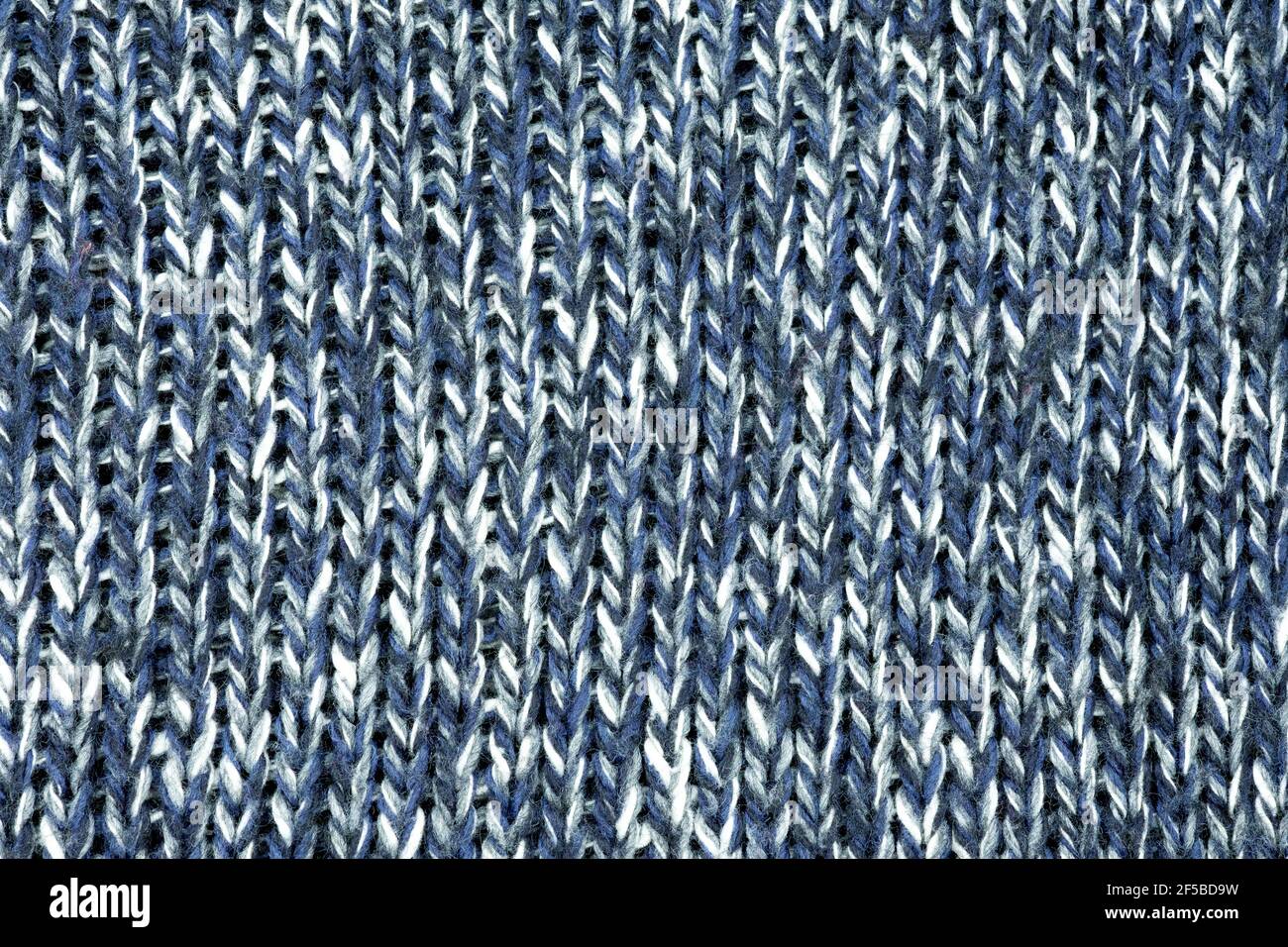 Knitted fabric texture. Knitted sweater close-up top view. blue knitted ...