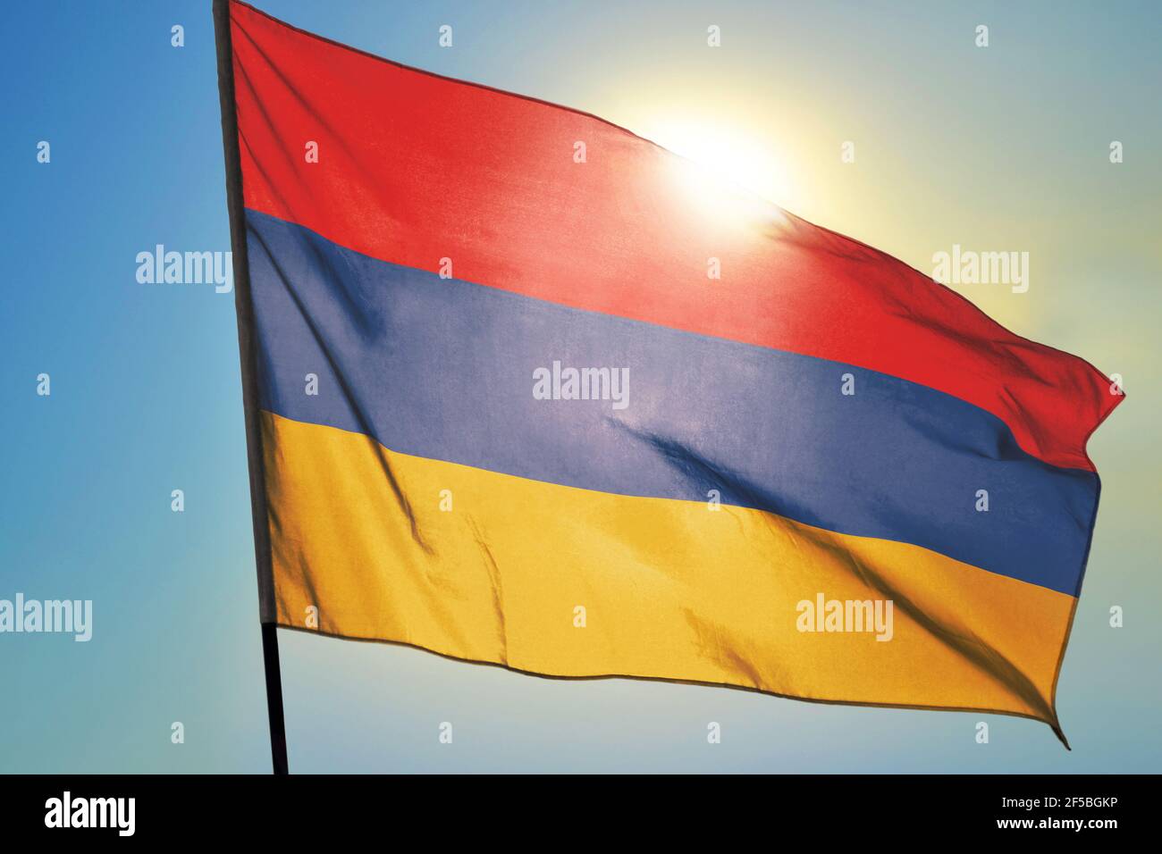 National flag armenia flying in hi-res stock photography and images - Alamy