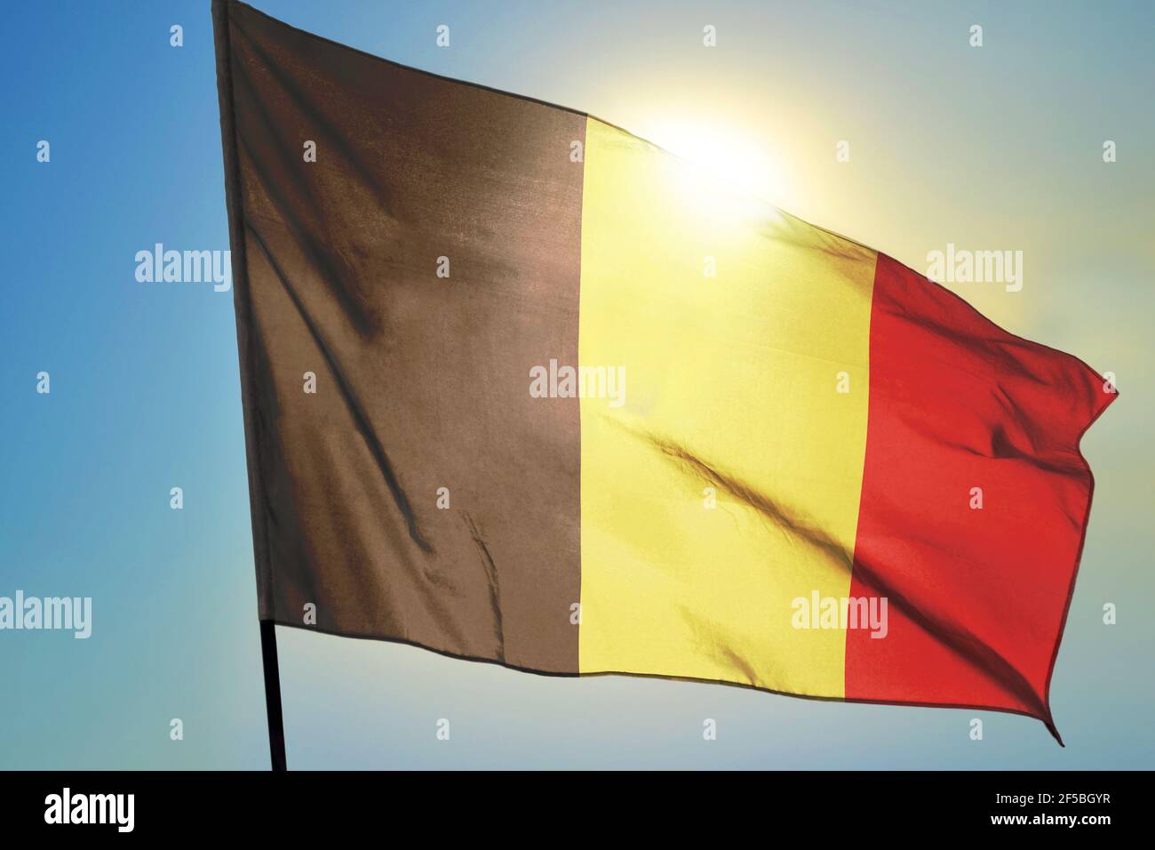 belgium flag waving