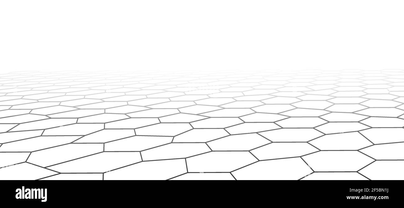 Perspective low poly hexagonal background. Elegant design for wallpapers. Stock Vector