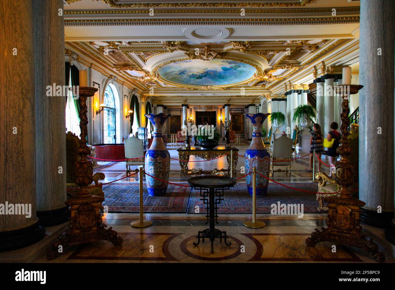 Flagler Museum, Palm Beach, Florida – the Grand Hall of the house also known as Whitehall Stock Photo