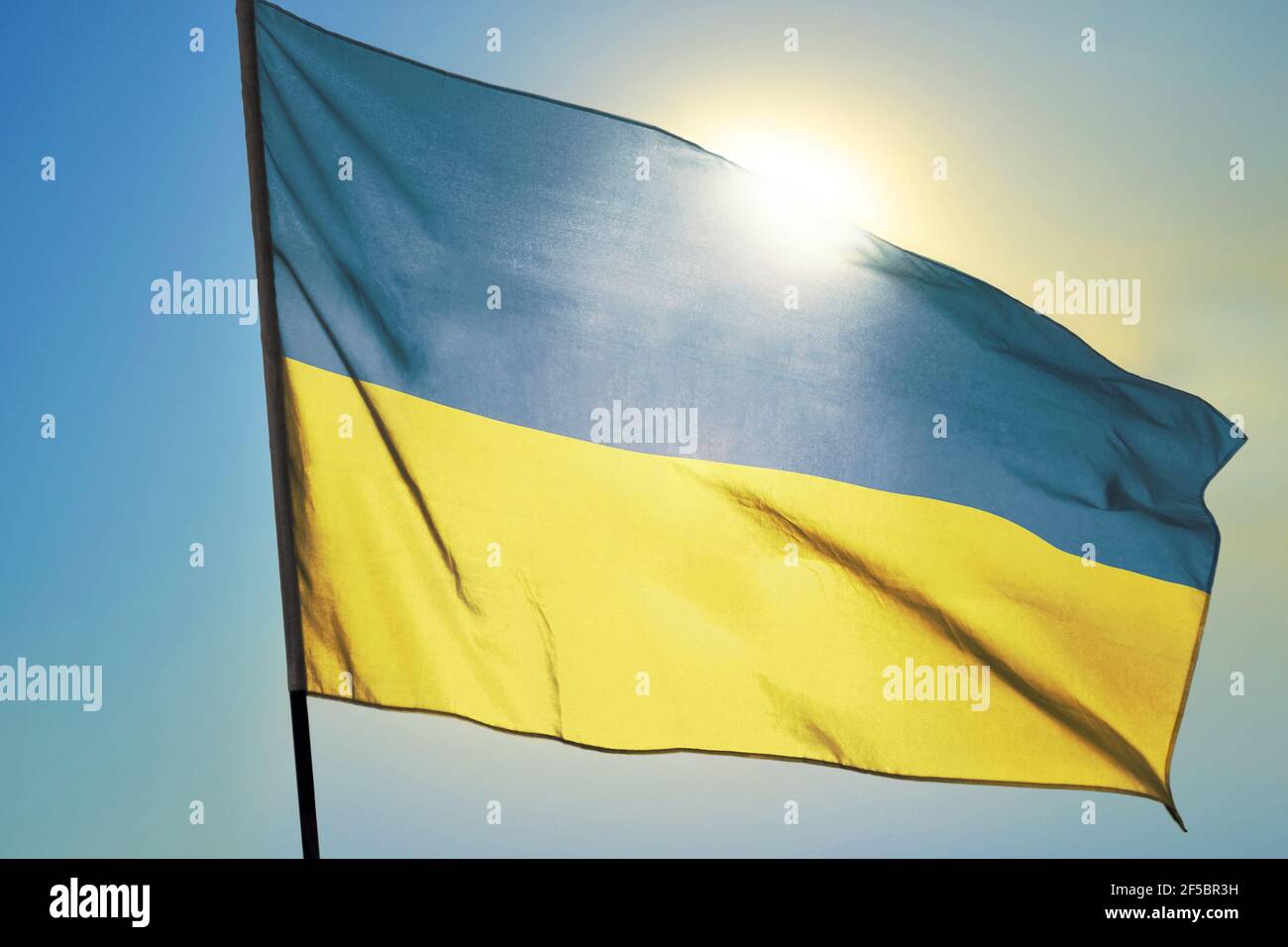 Ukraine flag backlit hi-res stock photography and images - Alamy