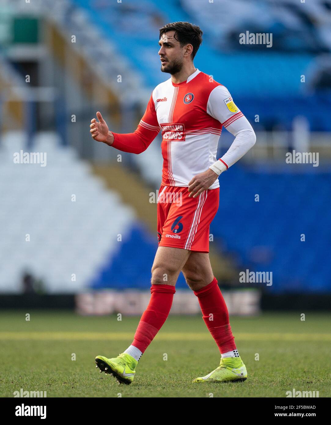 Ryan Tafazolli of Wycombe Wanderers during the Sky Bet Championship behind closed doors match between Coventry City and Wycombe Wanderers at the Ricoh Stock Photo