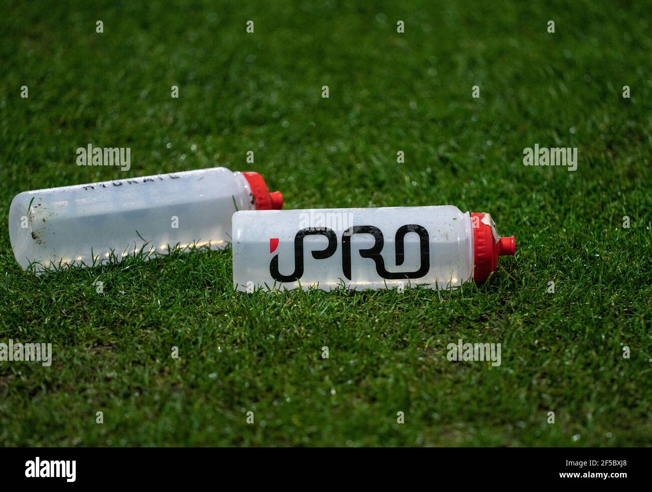 iPRO drink bottles during the Sky Bet Championship behind closed doors match between Wycombe Wanderers and Derby County at Adams Park, High Wycombe, E Stock Photo