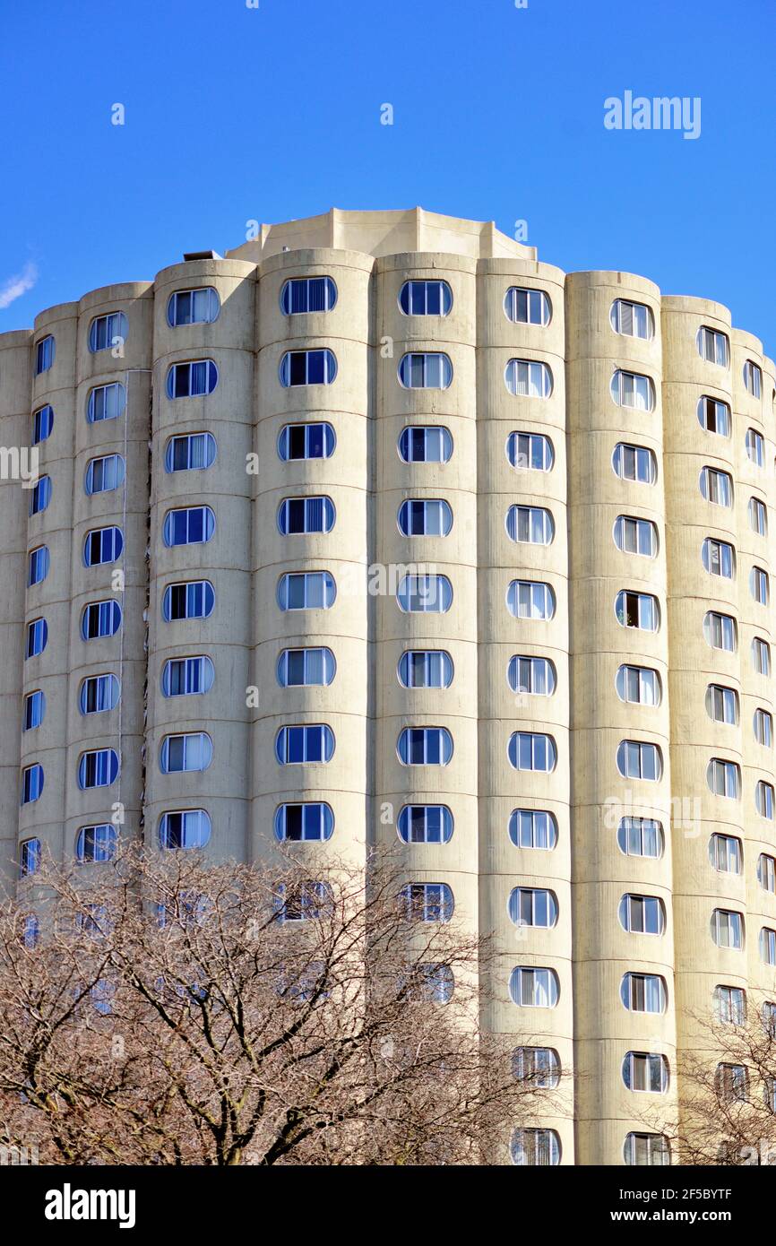 Chicago, Illinois, USA. The Hilliard Towers Apartments, (formerly known