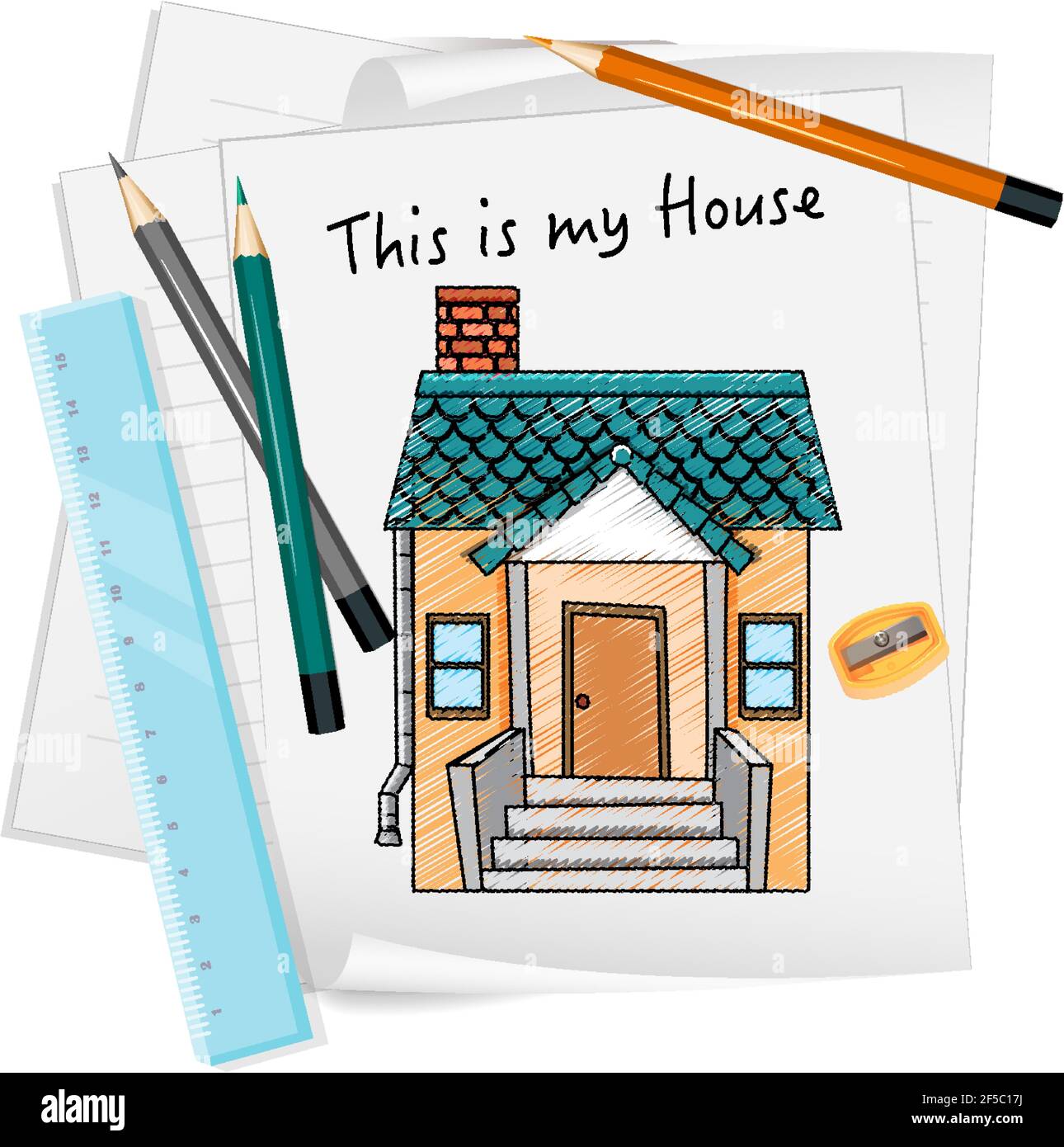 My dream house drawing || My house drawing || How to draw a house || Step  by step house drawing - YouTube