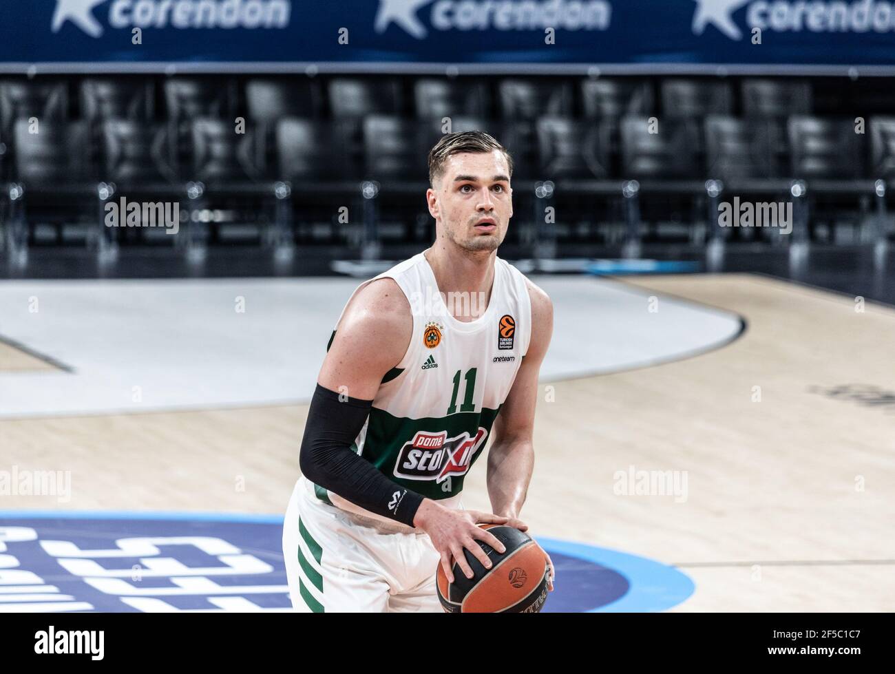 #11 Mario Hezonja of Panathinaikos OPAP Athens plays against Anadolu ...