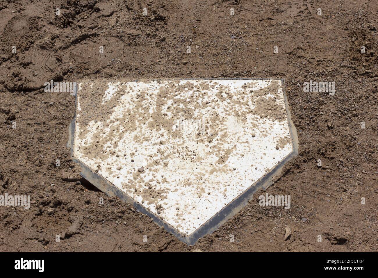 Home Base Plate After the Ball Game Stock Photo