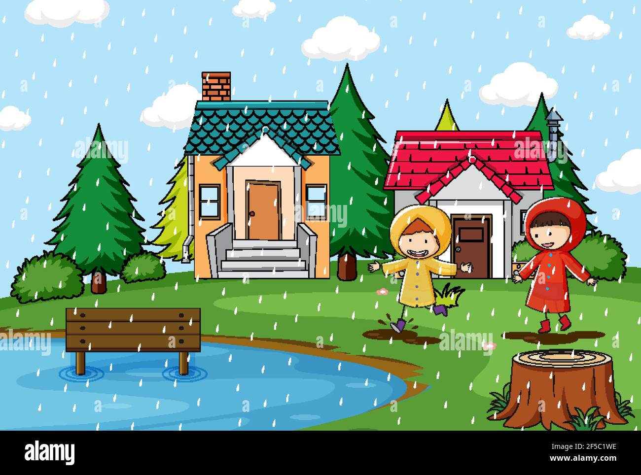 Rainy day cartoon hi-res stock photography and images - Alamy Rainy day cartoon hi-res stock photography and images - Alamy