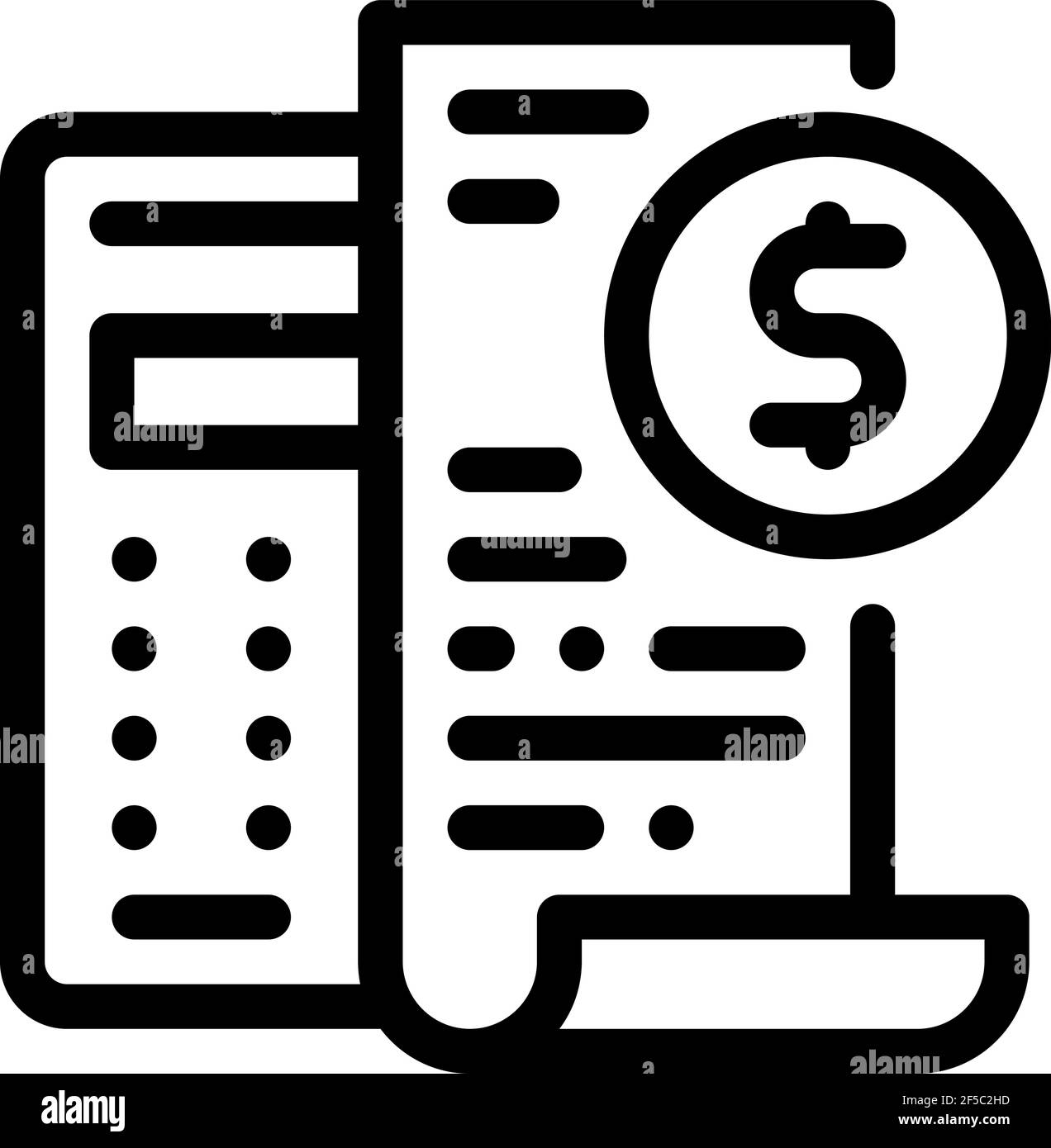 keep minimal bookkeeping accounting line icon vector illustration Stock Vector