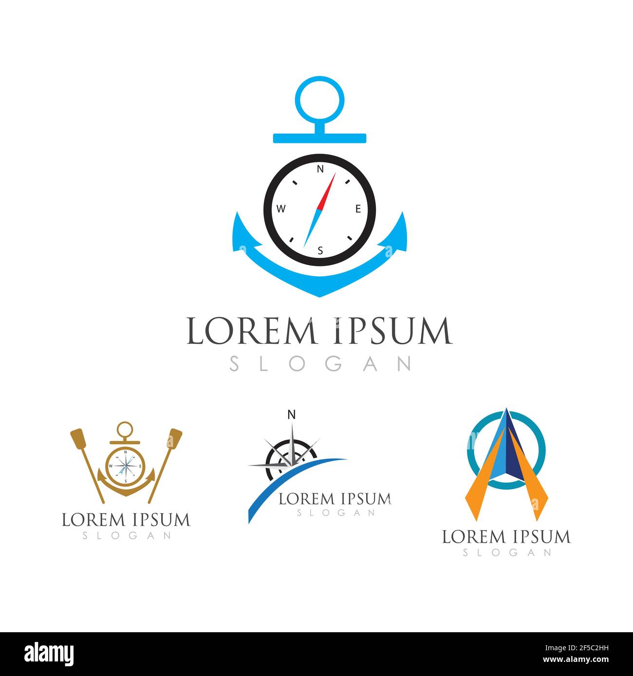 Compass Logo set Template vector icon illustration design Stock Vector ...