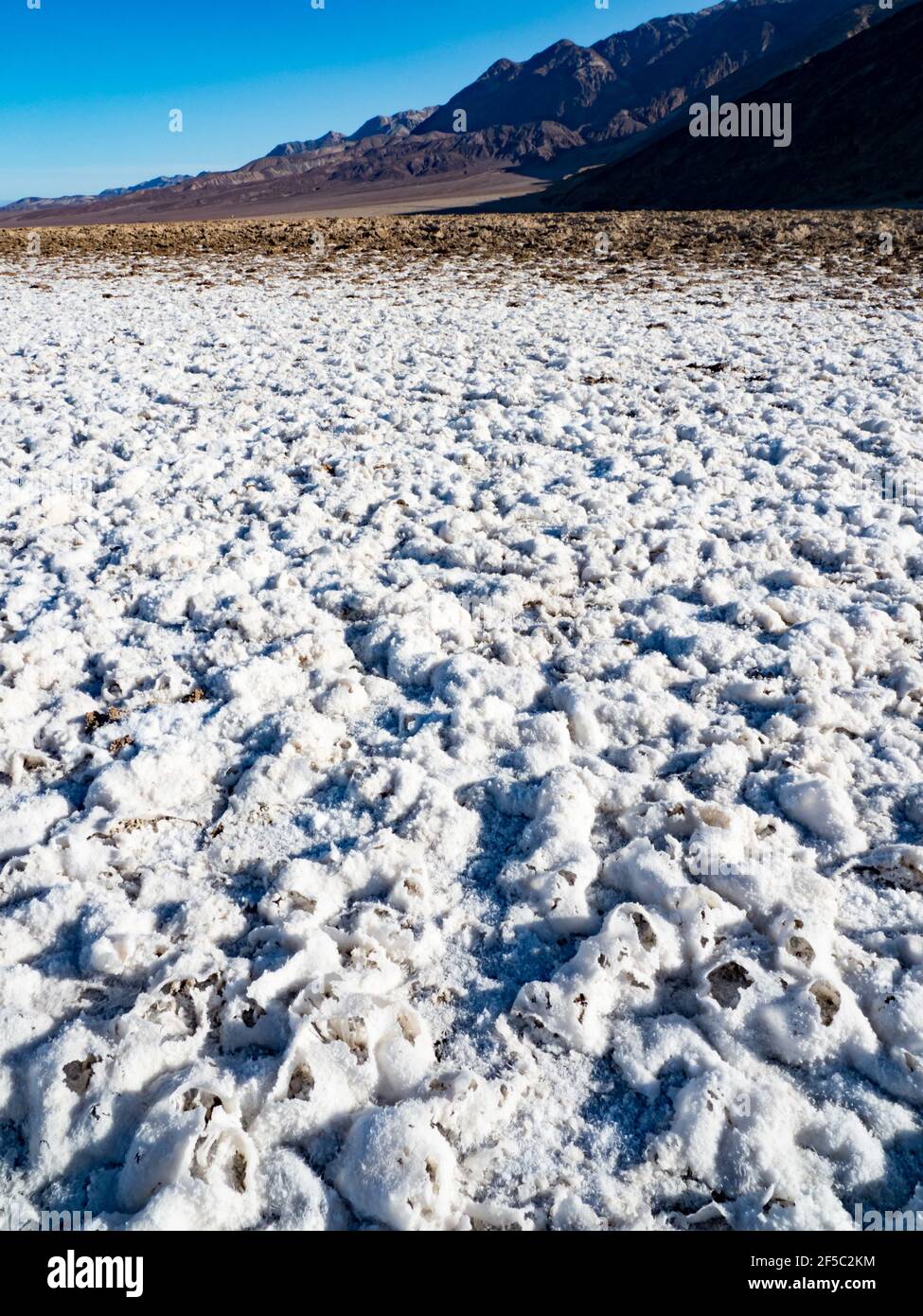 The salt flats at Badwater basin, the lowest point in the USA at Death ...