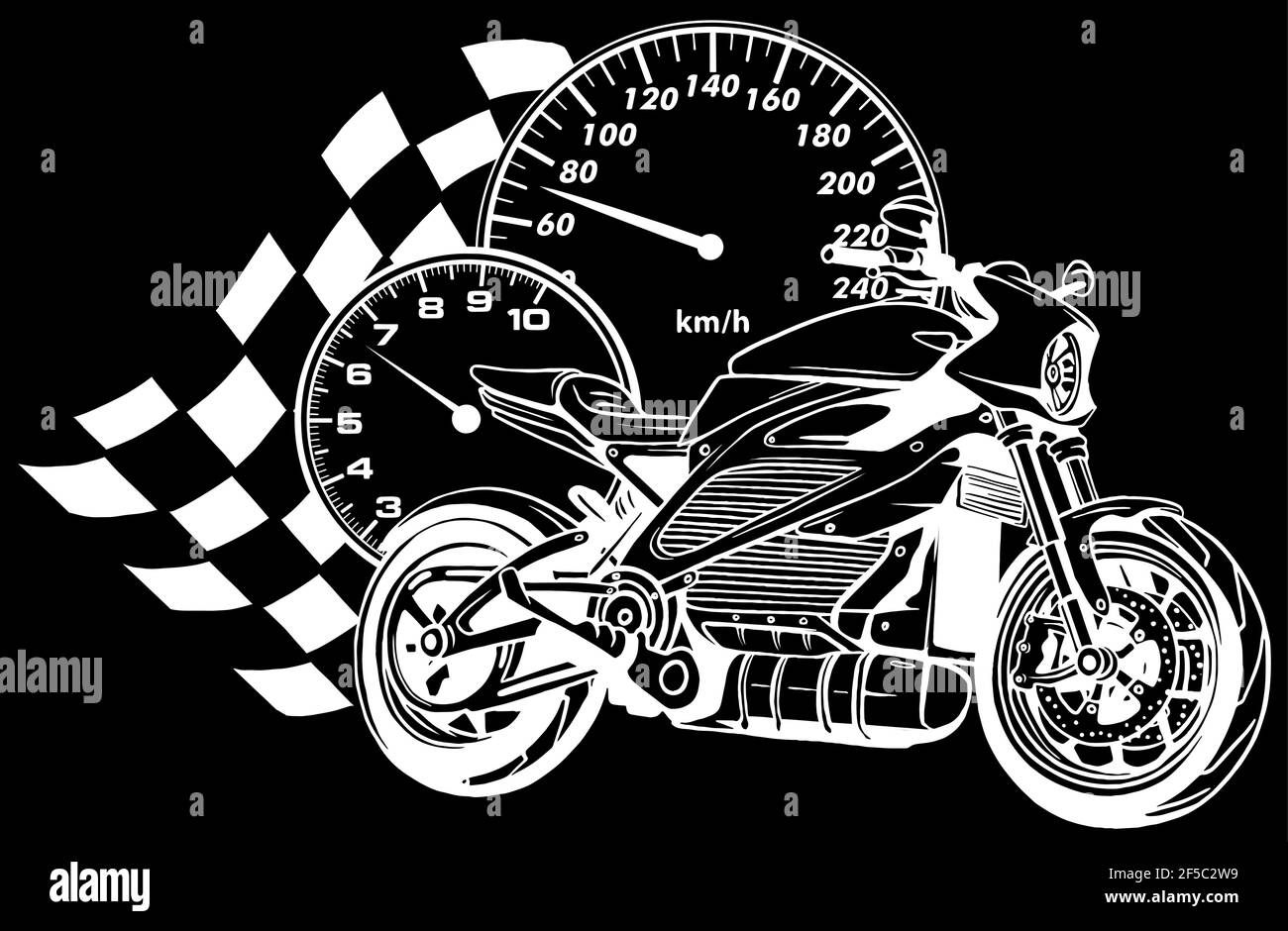 Motorcycle Racing Silhouette
