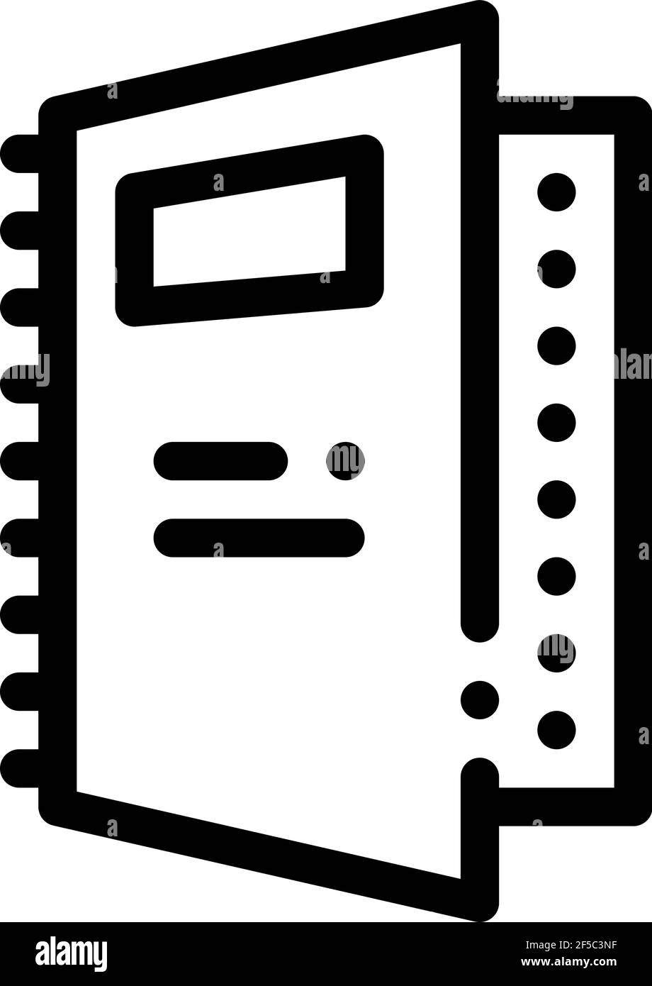 notebook of audit line icon vector illustration Stock Vector Image ...