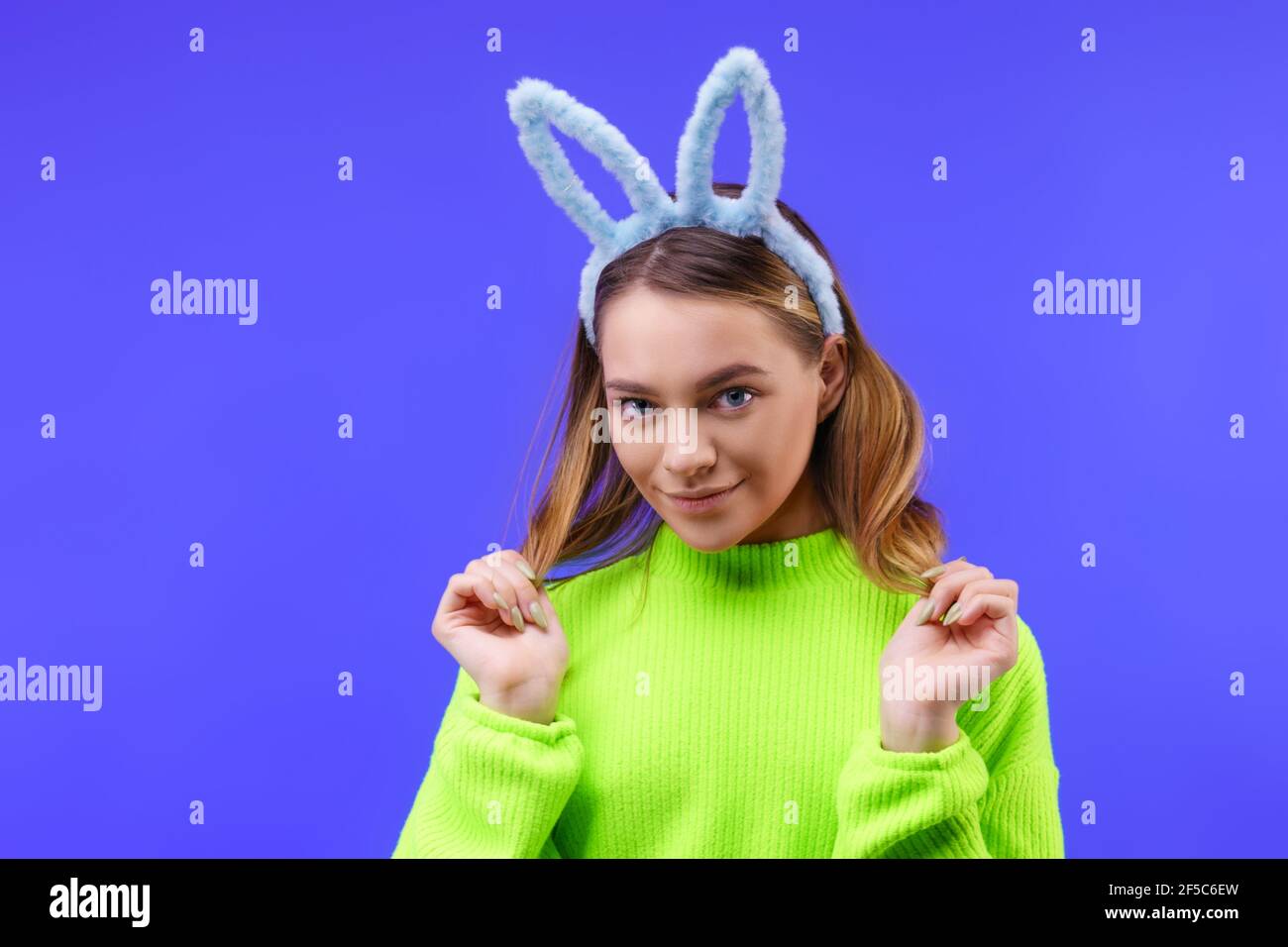blue bunny sweater