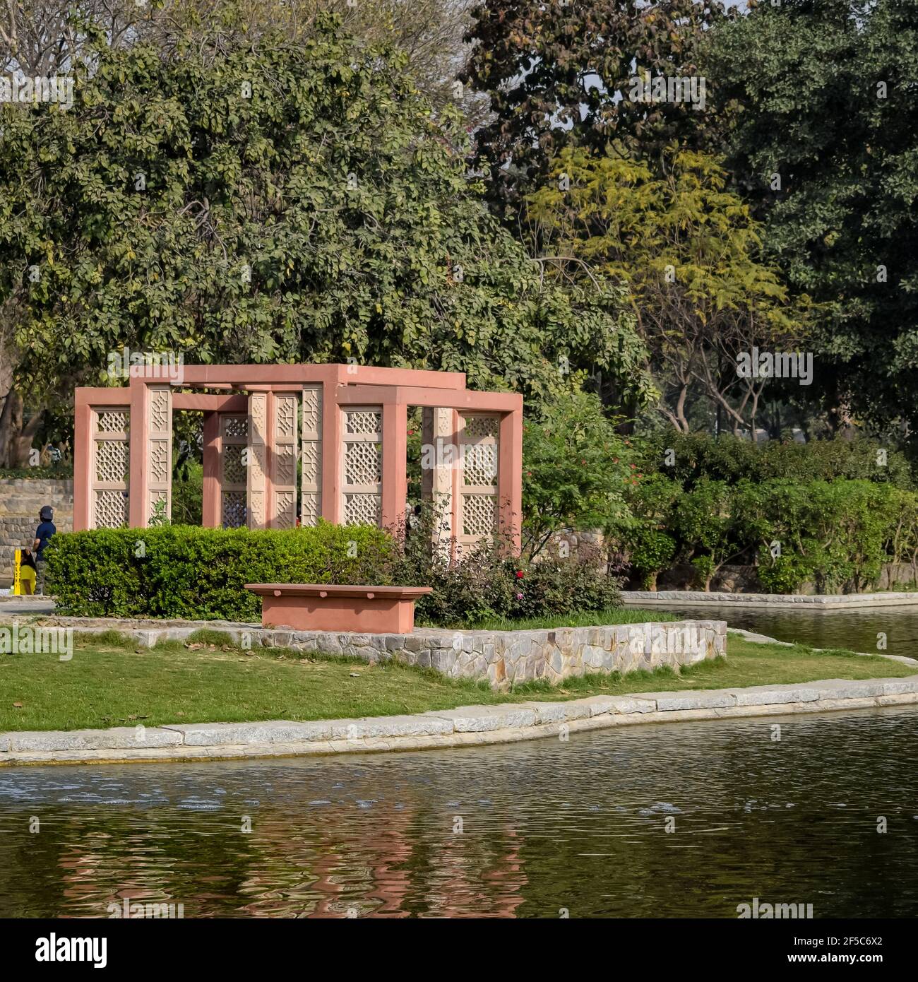 Inside view of architecture tomb inside Sunder Nursery in Delhi India