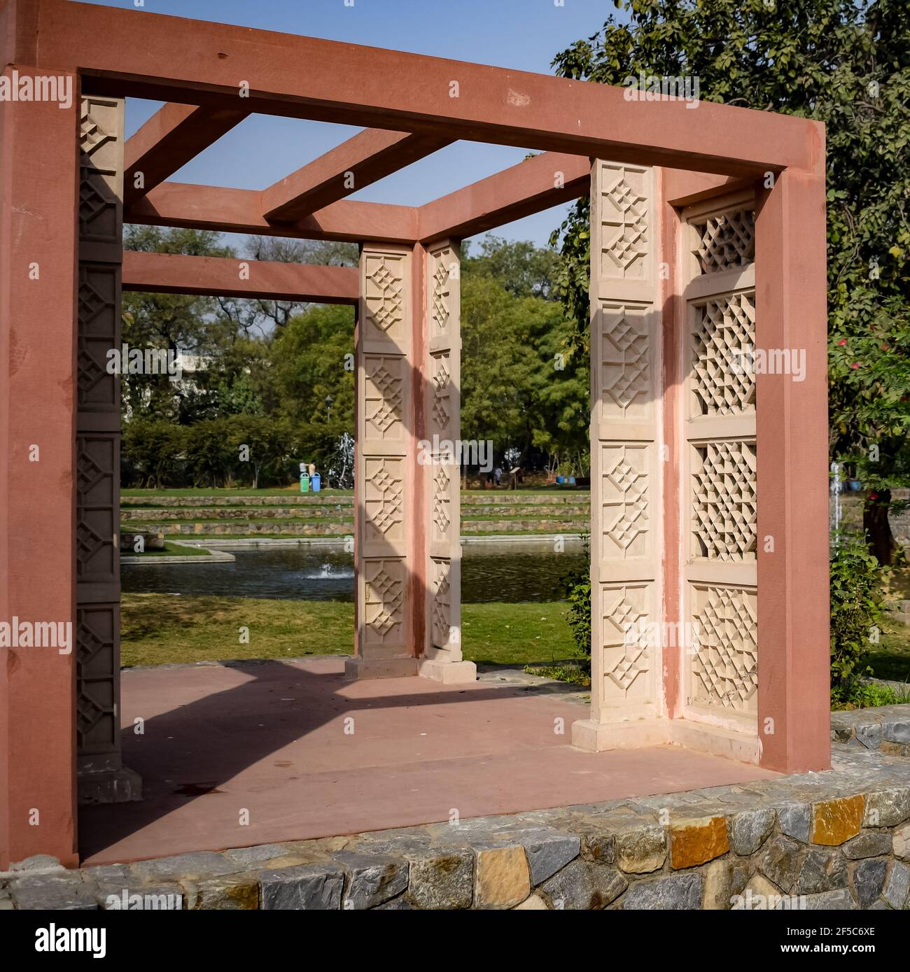 Inside view of architecture tomb inside Sunder Nursery in Delhi India
