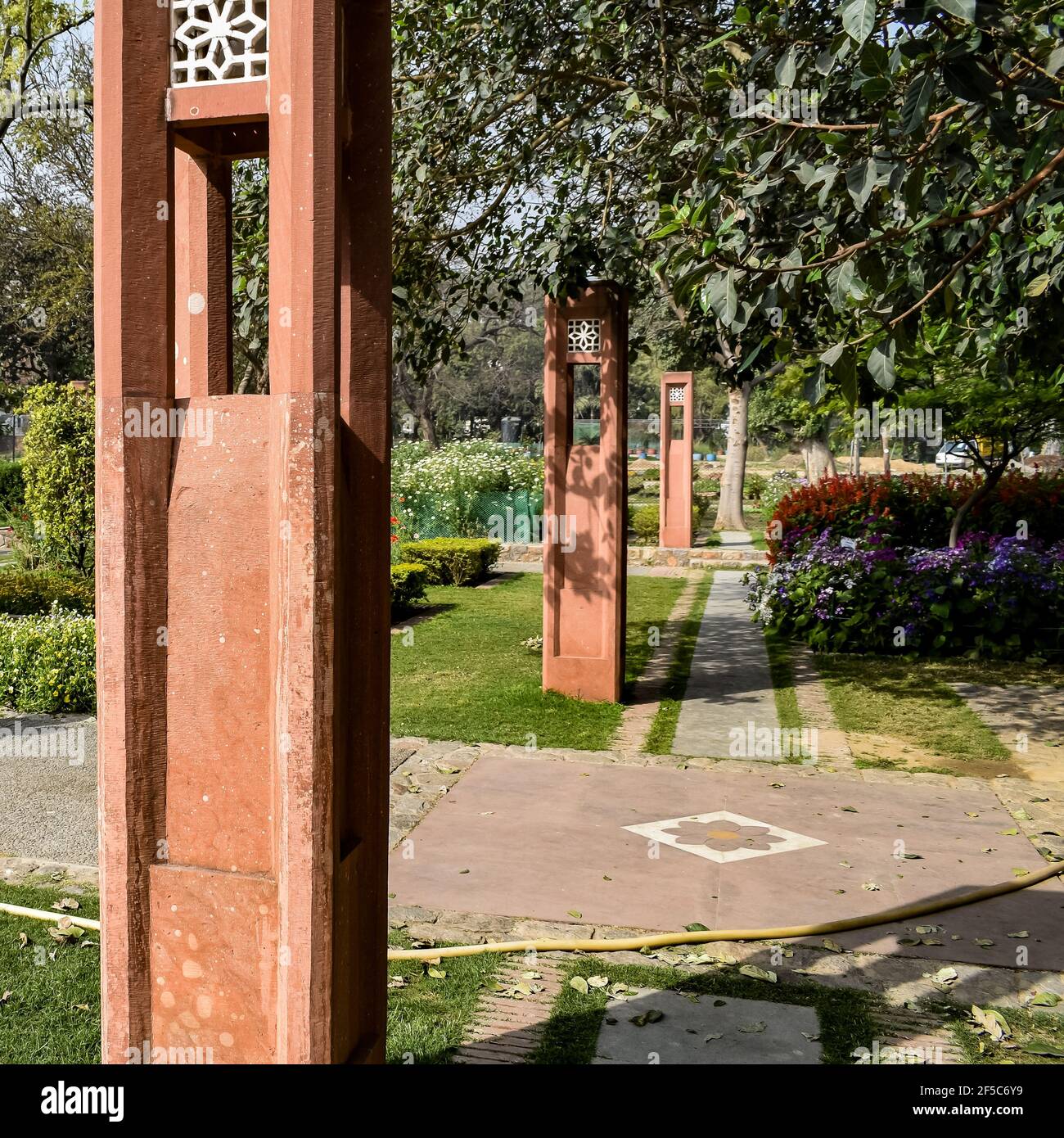 Inside view of architecture tomb inside Sunder Nursery in Delhi India
