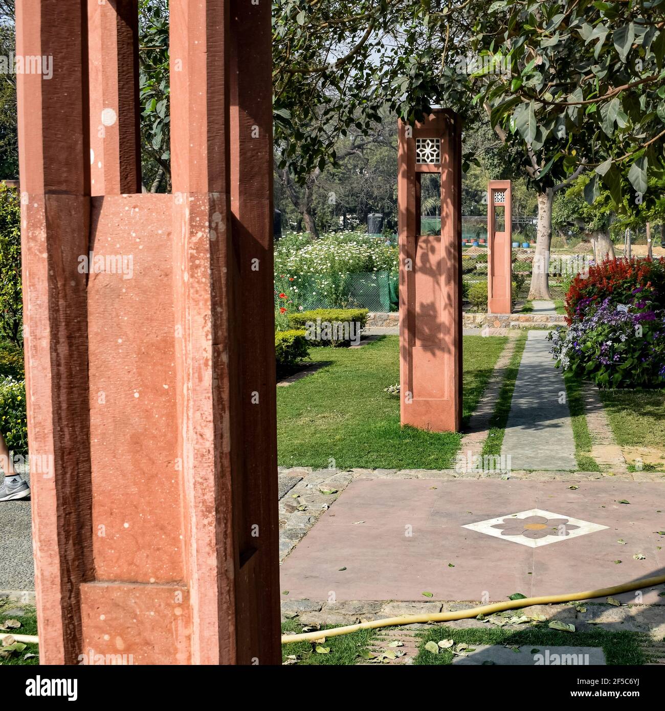 Inside view of architecture tomb inside Sunder Nursery in Delhi India
