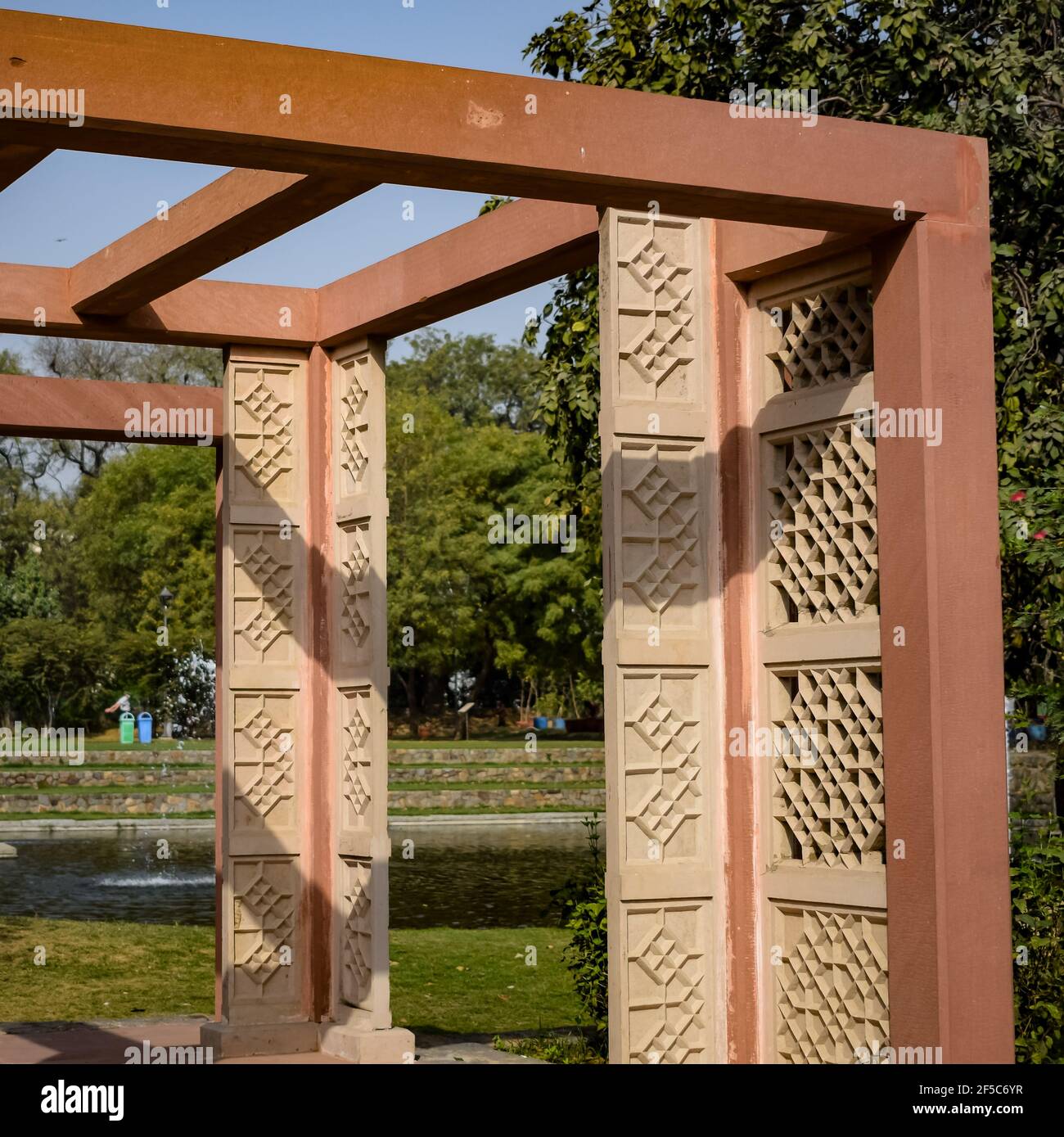 Inside view of architecture tomb inside Sunder Nursery in Delhi India