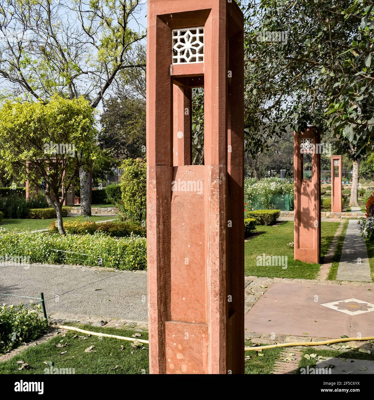 Inside view of architecture tomb inside Sunder Nursery in Delhi India