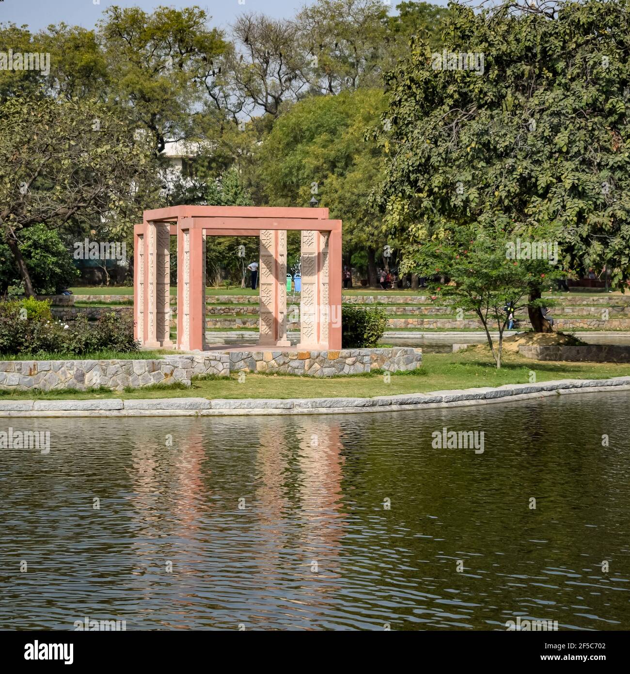 Inside view of architecture tomb inside Sunder Nursery in Delhi India