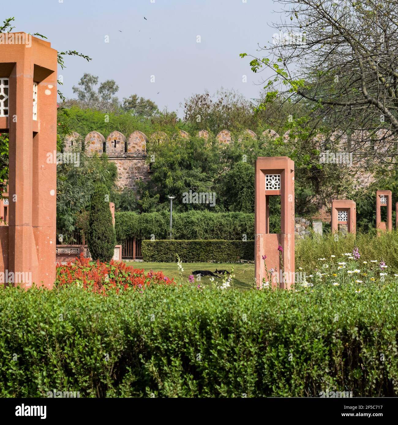 Inside view of architecture tomb inside Sunder Nursery in Delhi India