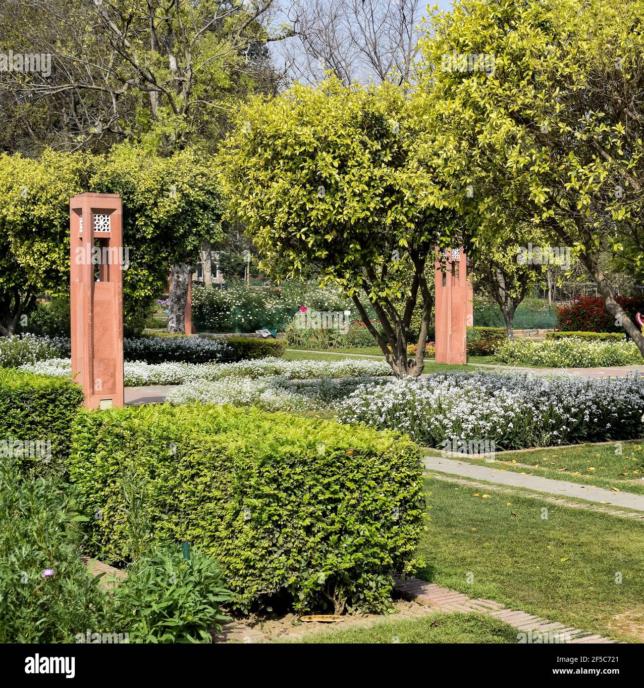 Inside view of architecture tomb inside Sunder Nursery in Delhi India