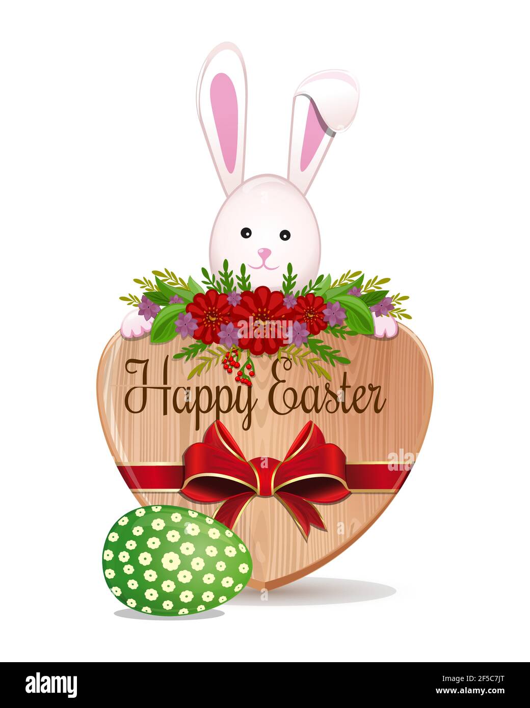 Easter bunny and Easter egg symbols of Easter Stock Vector Image