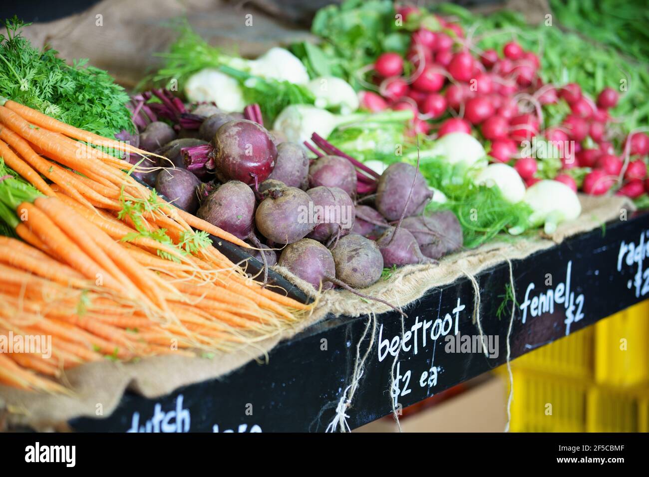 Fresh fruit and vegetables at a farmer's market in Mt Martha Victoria