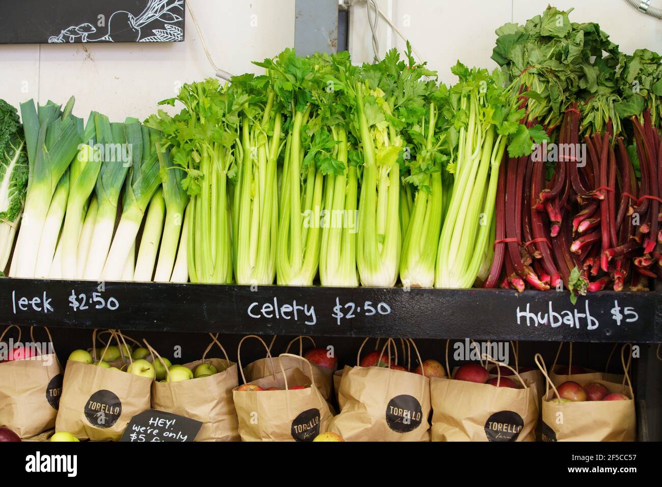 Fresh fruit and vegetables at a farmer's market in Mt Martha Victoria