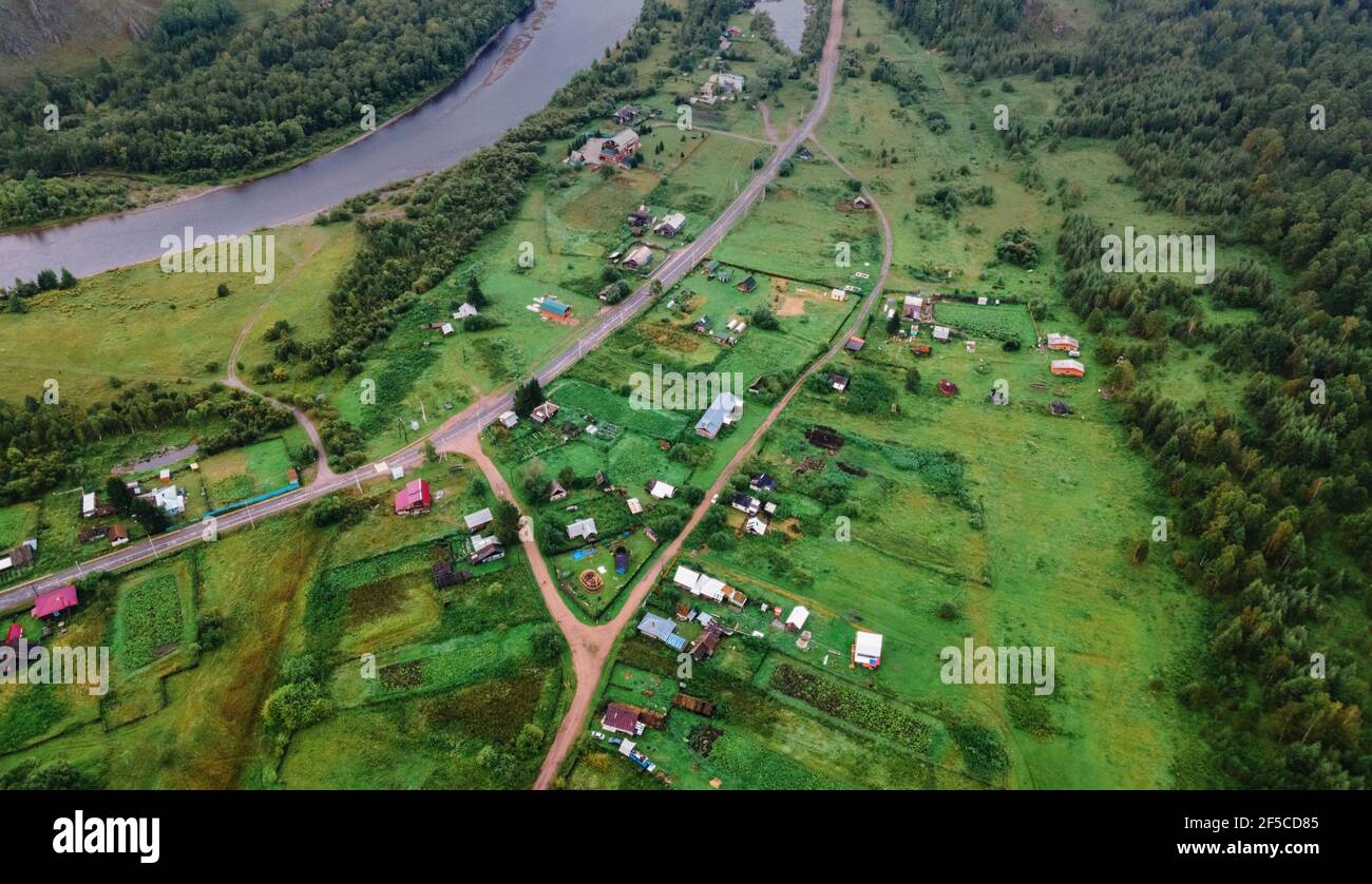 Malaya Syya Village Stock Photo