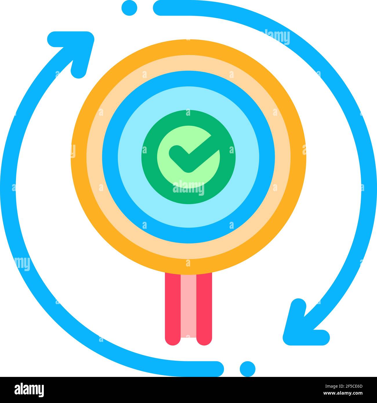 accept audit report color icon vector illustration Stock Vector Image ...