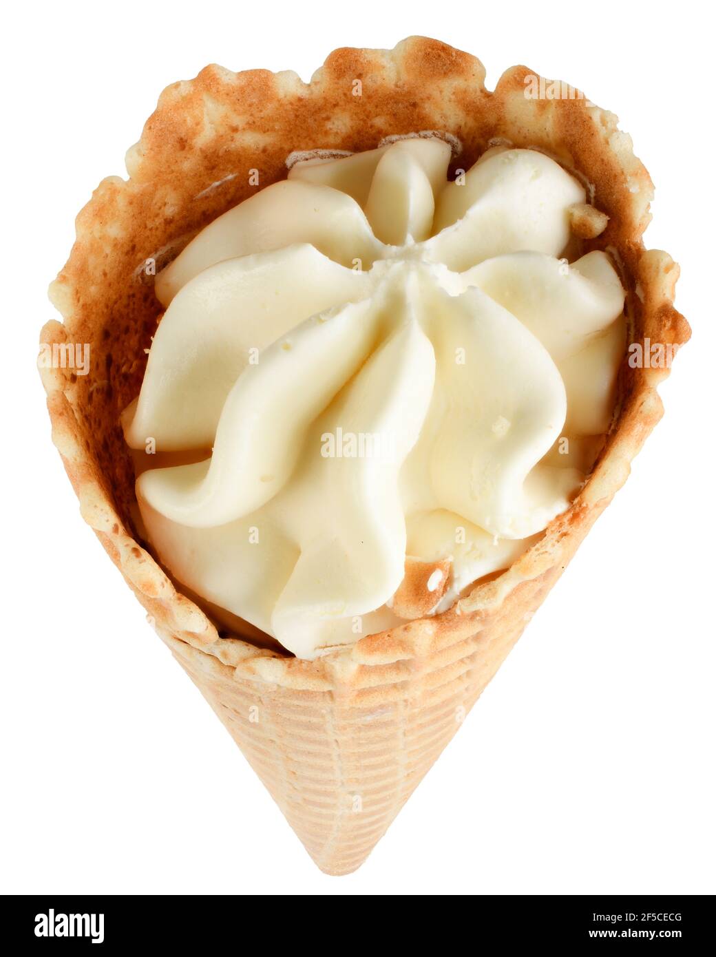 Ice cream in a waffle cone isolated on a white background Stock Photo ...