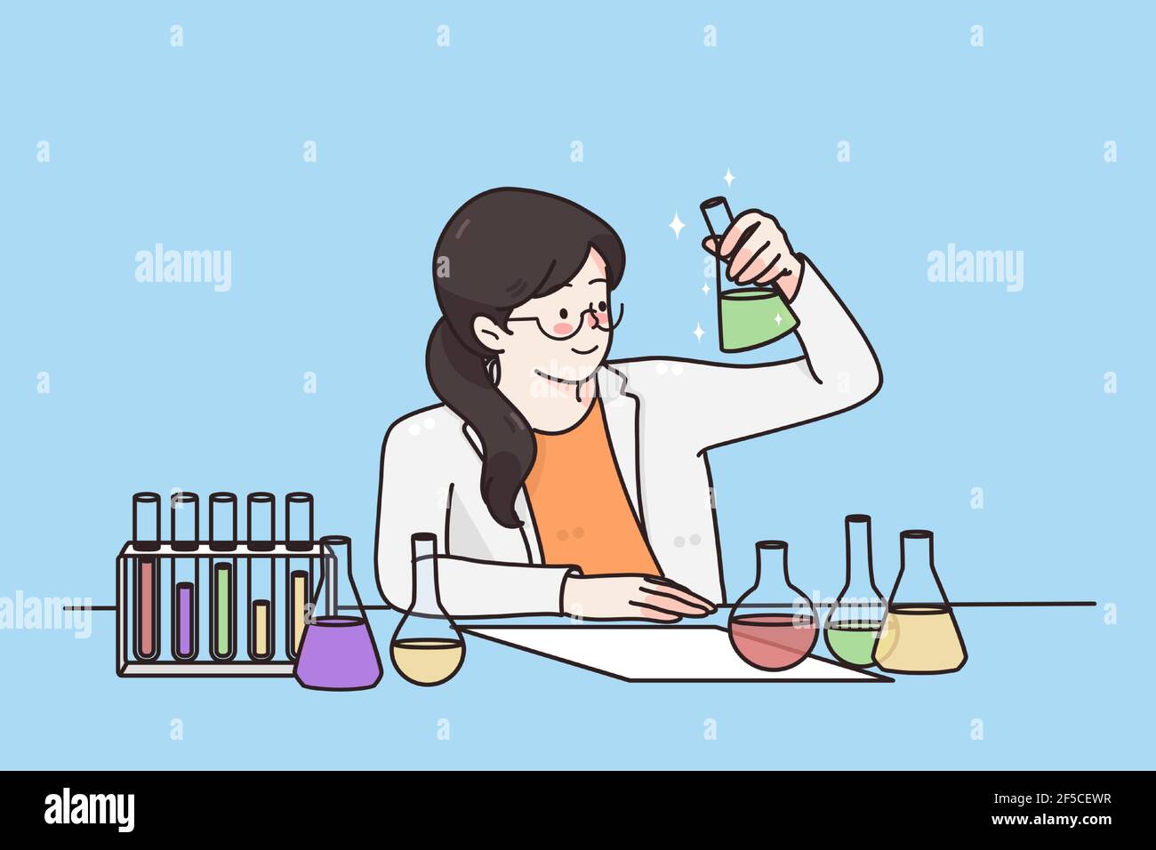 Working in laboratory, scientific experience concept Stock Vector Image & Art Alamy