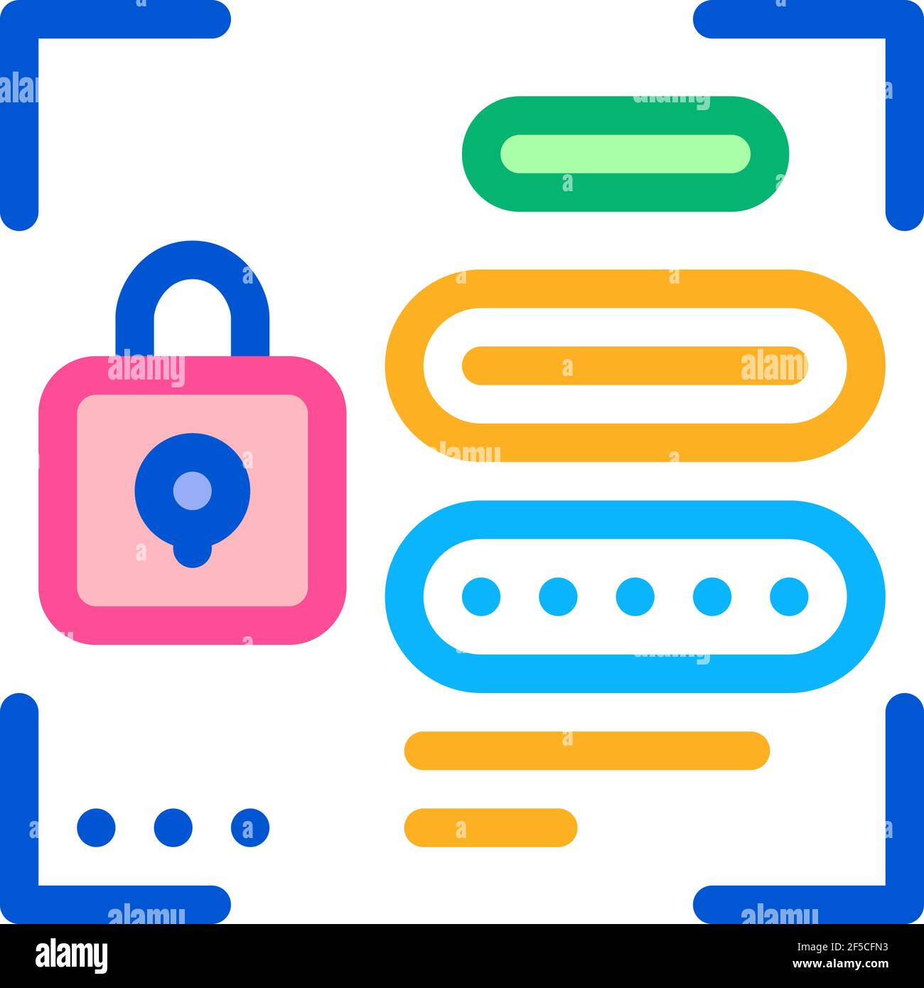 password for identity color icon vector illustration Stock Vector Image ...