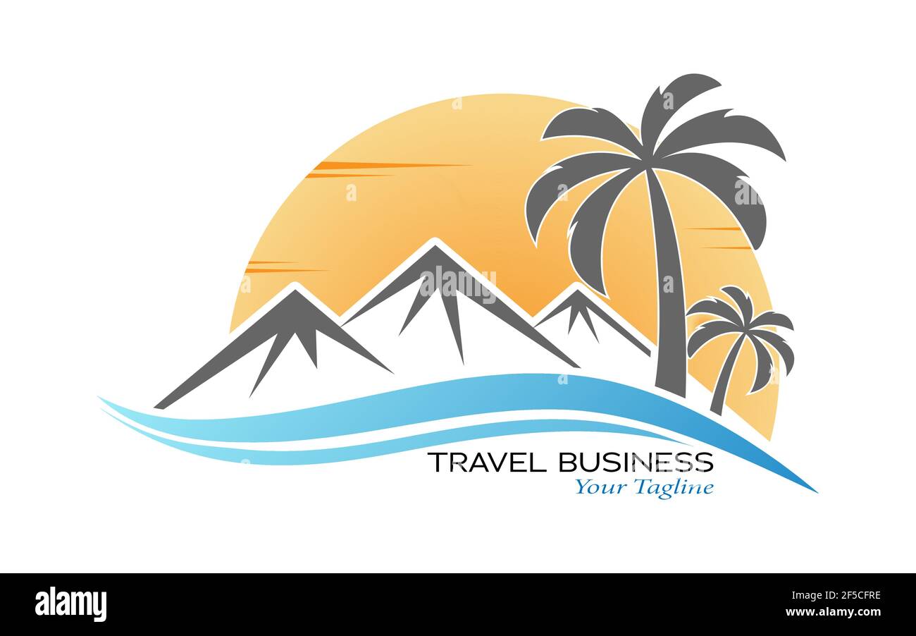 Mountains Sea Palm Trees And Sun Vector Template For A Logo Emblem Or Sticker Isolated On A White Background Flat Style Stock Vector Image Art Alamy Mountains Sea Palm Trees And Sun Vector Template For A Logo Emblem Or Sticker Isolated On A White Background Flat Style Stock Vector Image Art Alamy