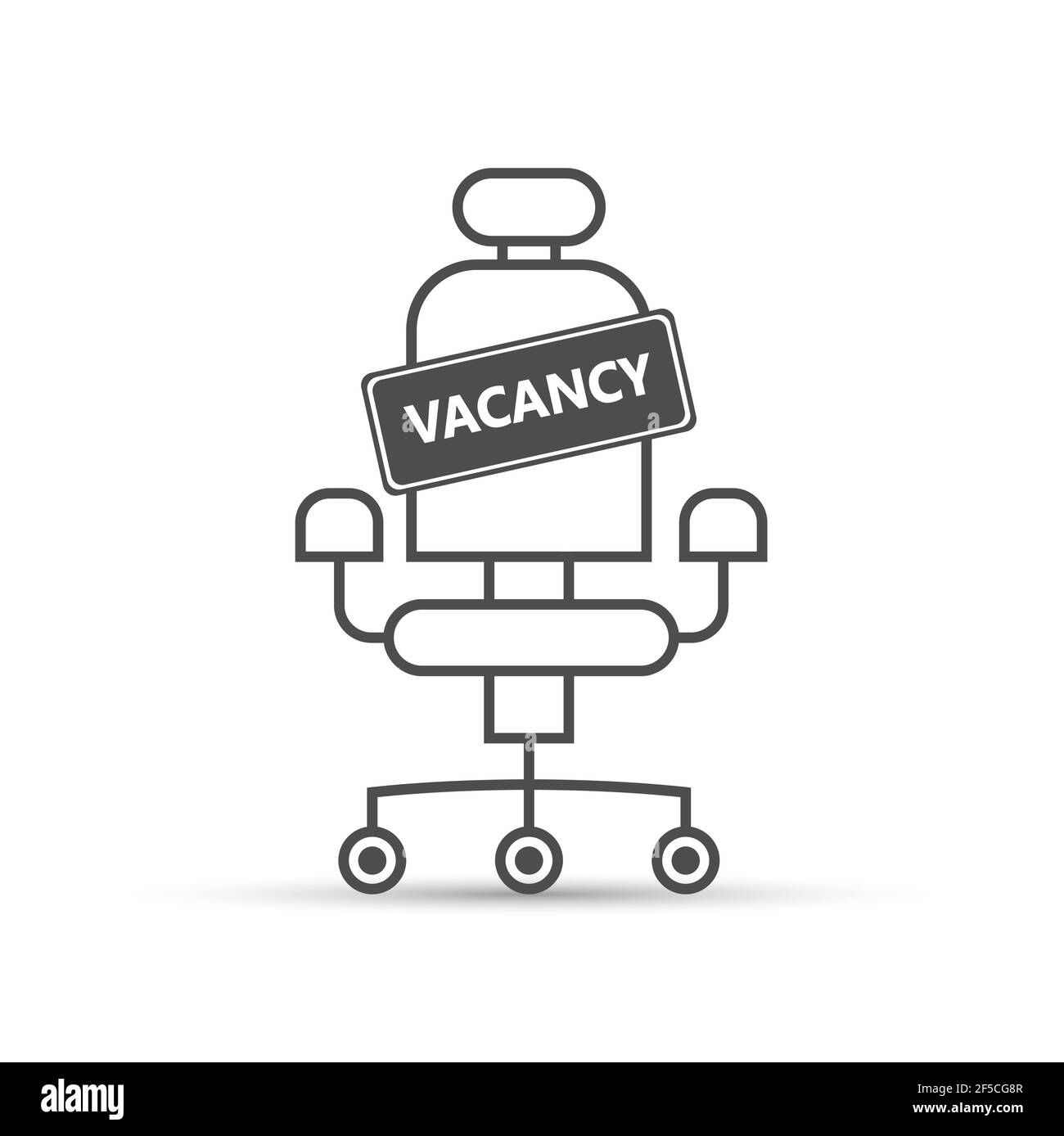 vacancy sign on an empty seat. Hiring an employee, a business vacancy. Flat design. Stock Vector