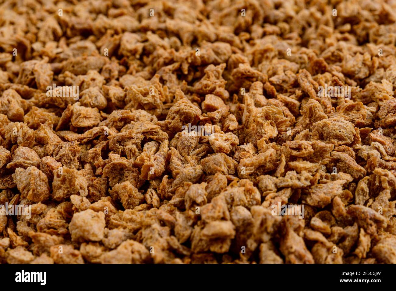 Full frame of soy protein. Selective focus. Stock Photo