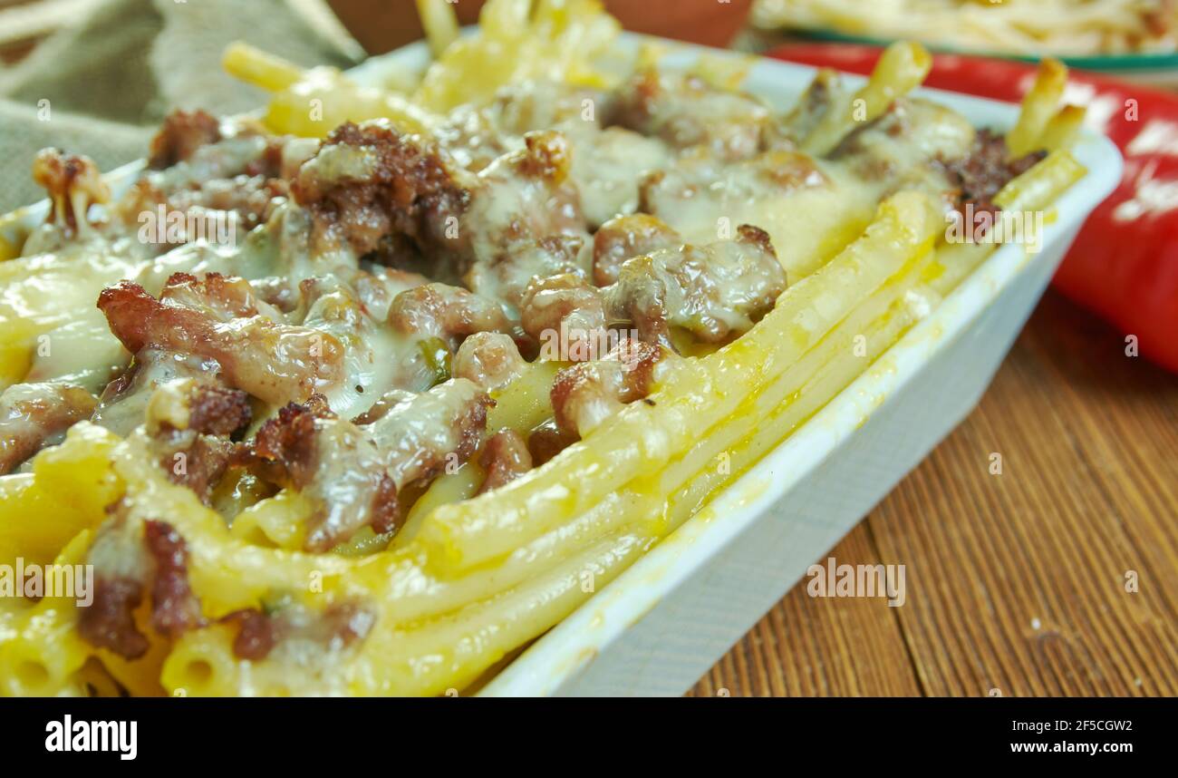 Greek Ziti Bake casserole pastitsio combines béchamel Stock Photo Alamy