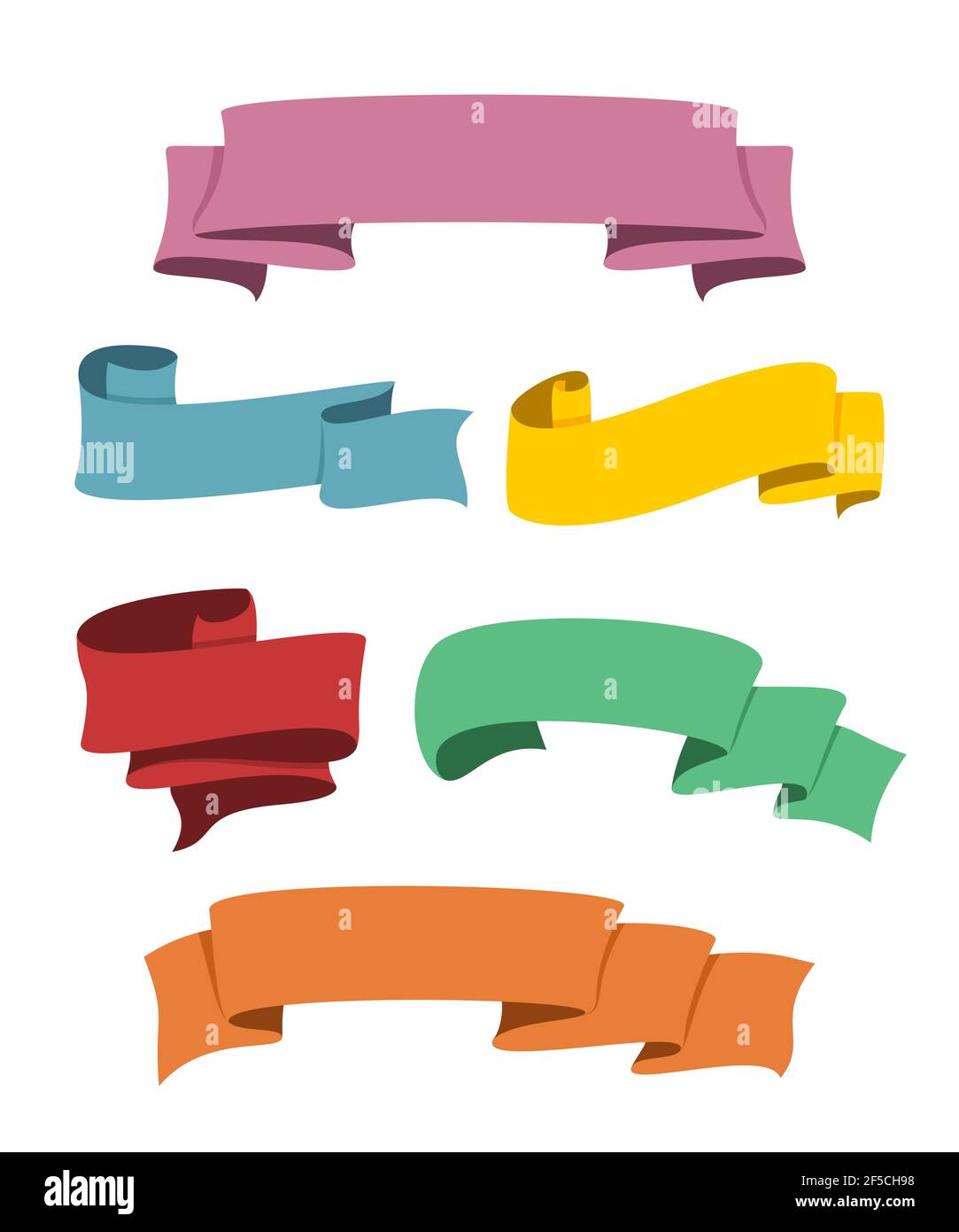 Color ribbons Stock Vector Images - Alamy