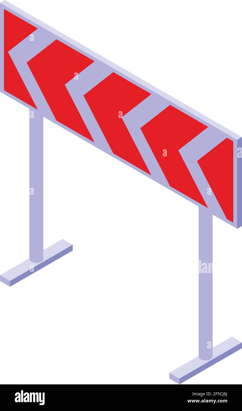 Road barrier icon. Isometric of road barrier vector icon for web design ...