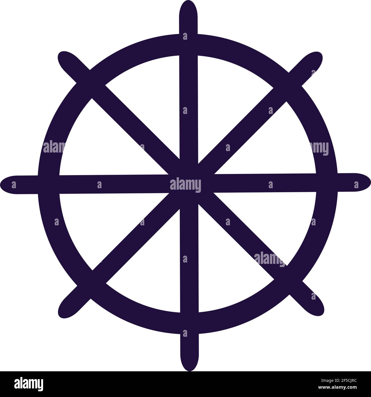 Rudder Wheel Helm Icon Design Illustration Vector Symbol Stock Vector ...