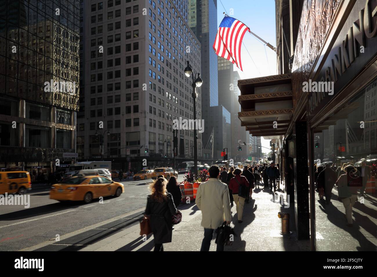 geography / travel, USA, New York, New York City, Morgens auf der 42nd Street, Midtown Manhattan, New , Additional-Rights-Clearance-Info-Not-Available Stock Photo