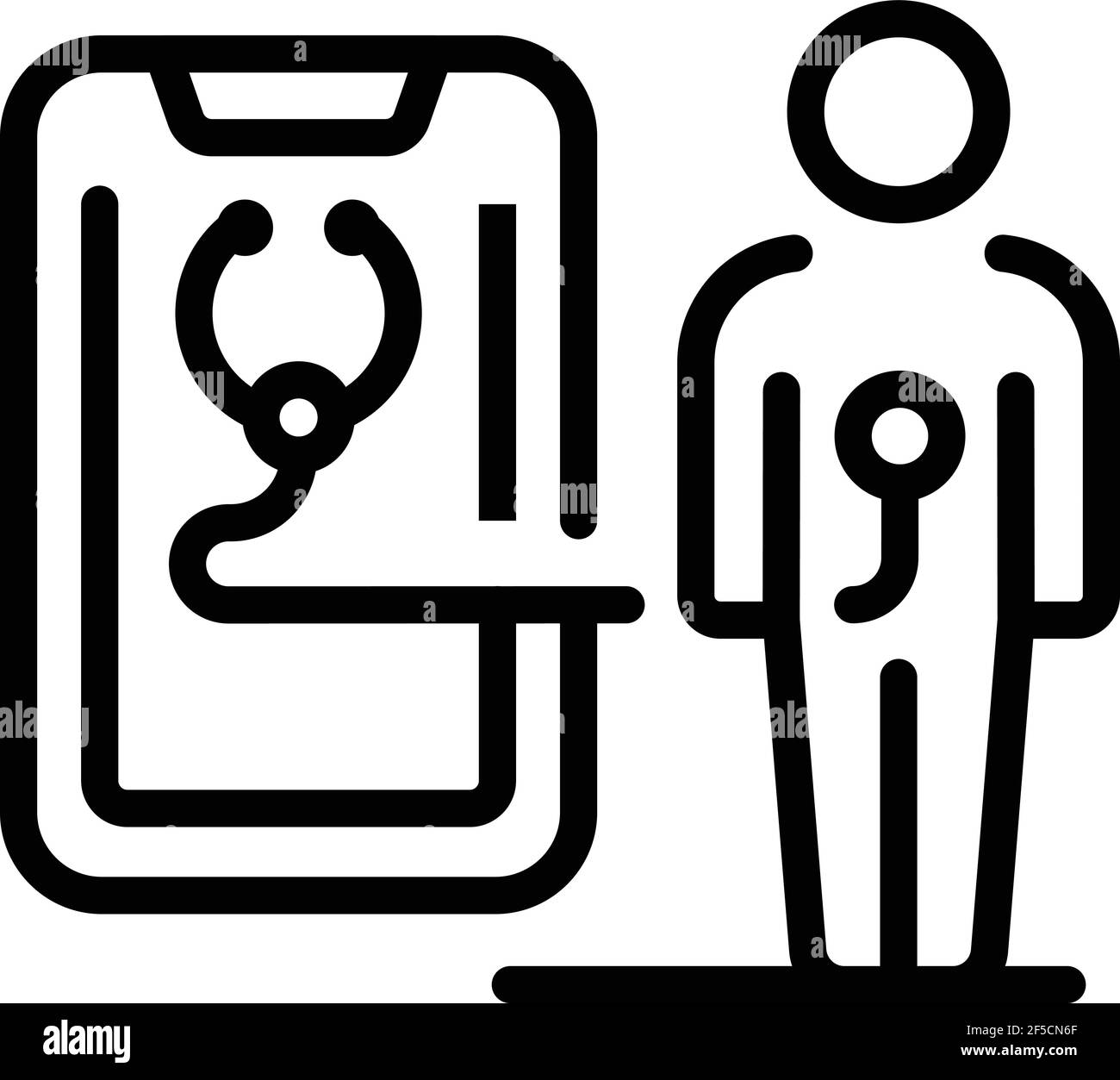 Telemedicine icon. Outline telemedicine vector icon for web design ...