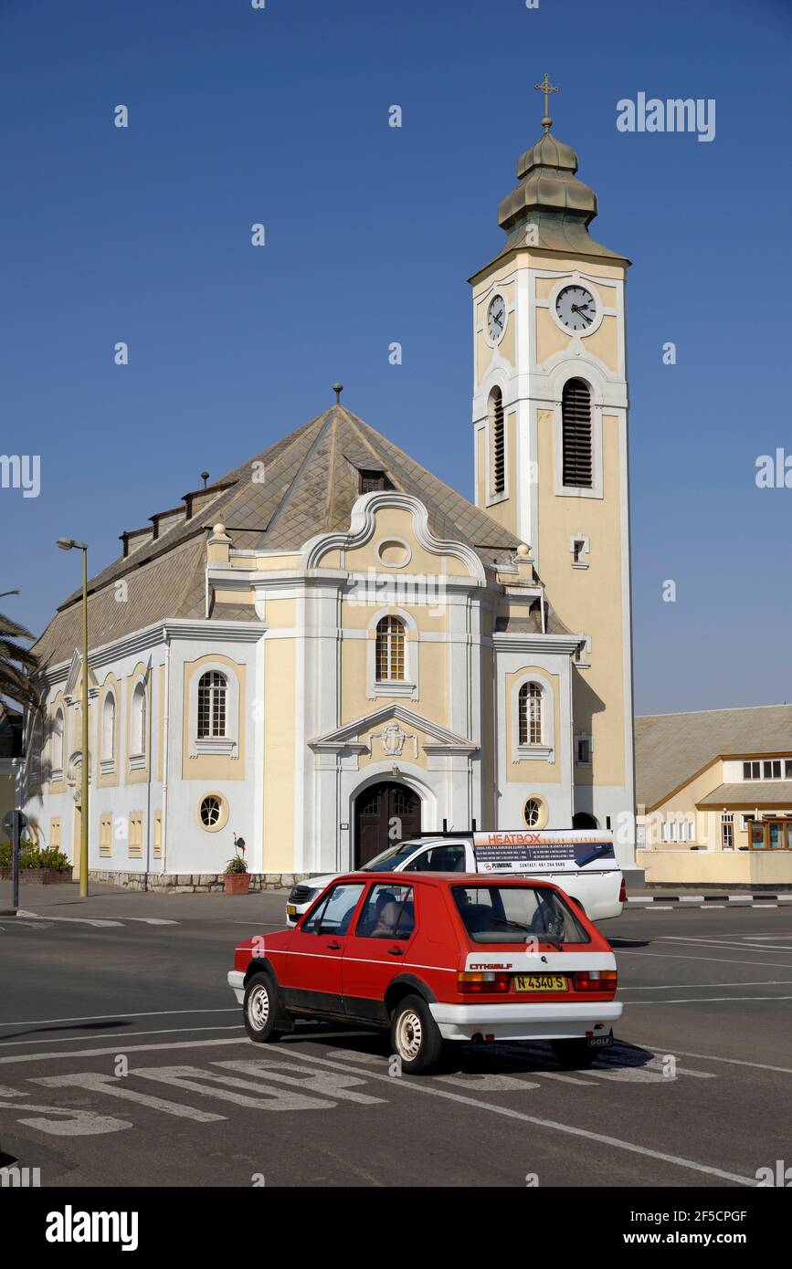 geography / travel, Namibia, lutheranism church, Swakopmund, region Erongo, Additional-Rights-Clearance-Info-Not-Available Stock Photo