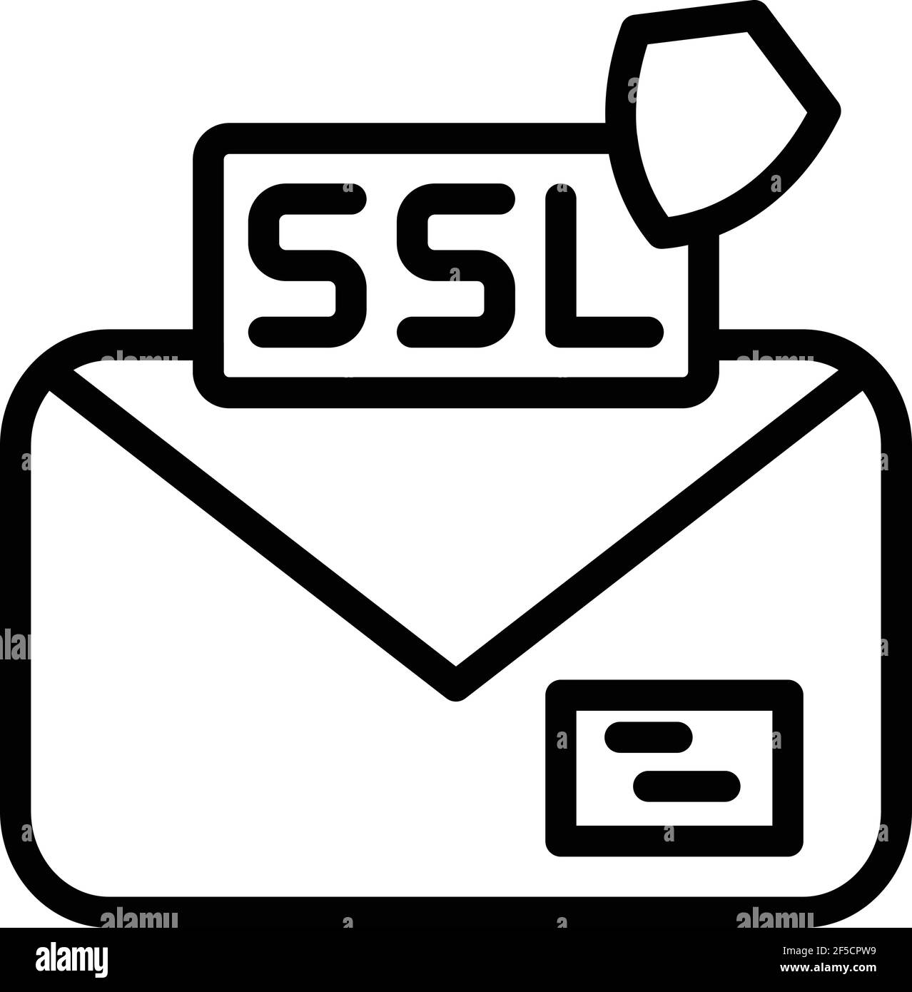 Ssl email icon. Outline ssl email vector icon for web design isolated ...