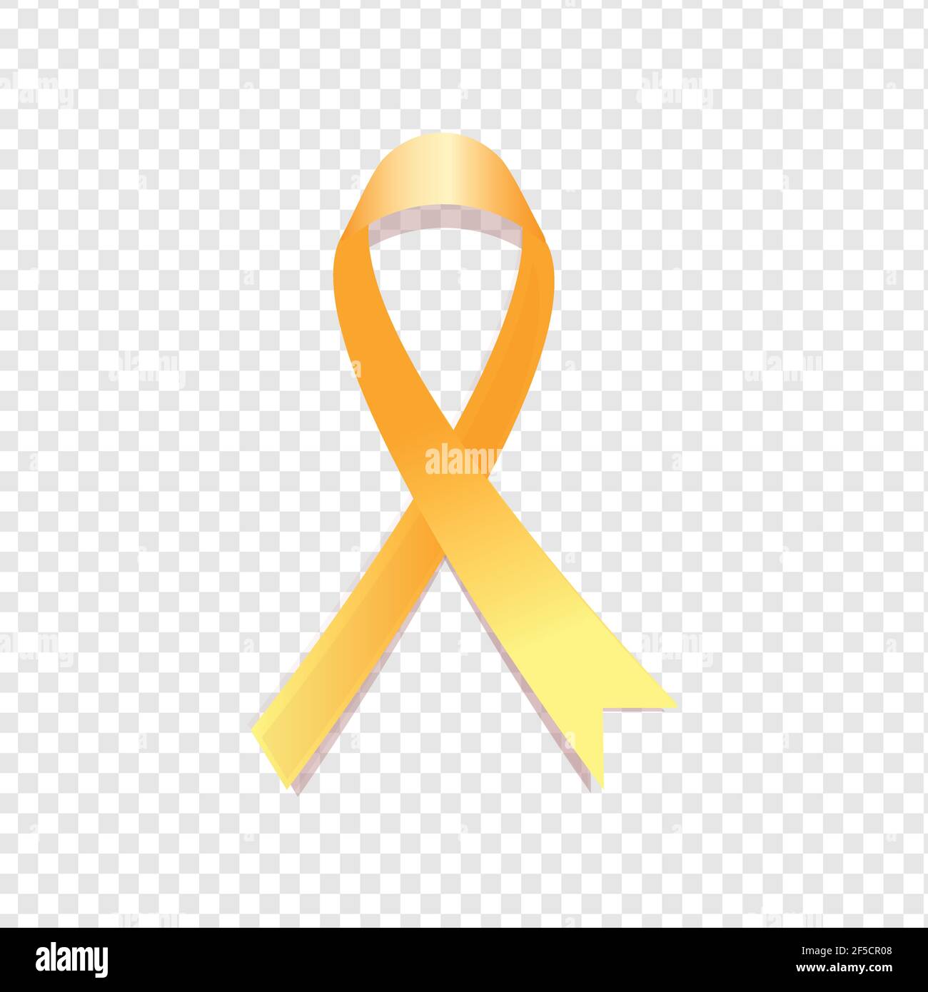 Yellow awareness ribbon on transparent background Stock Vector Image & Art  - Alamy